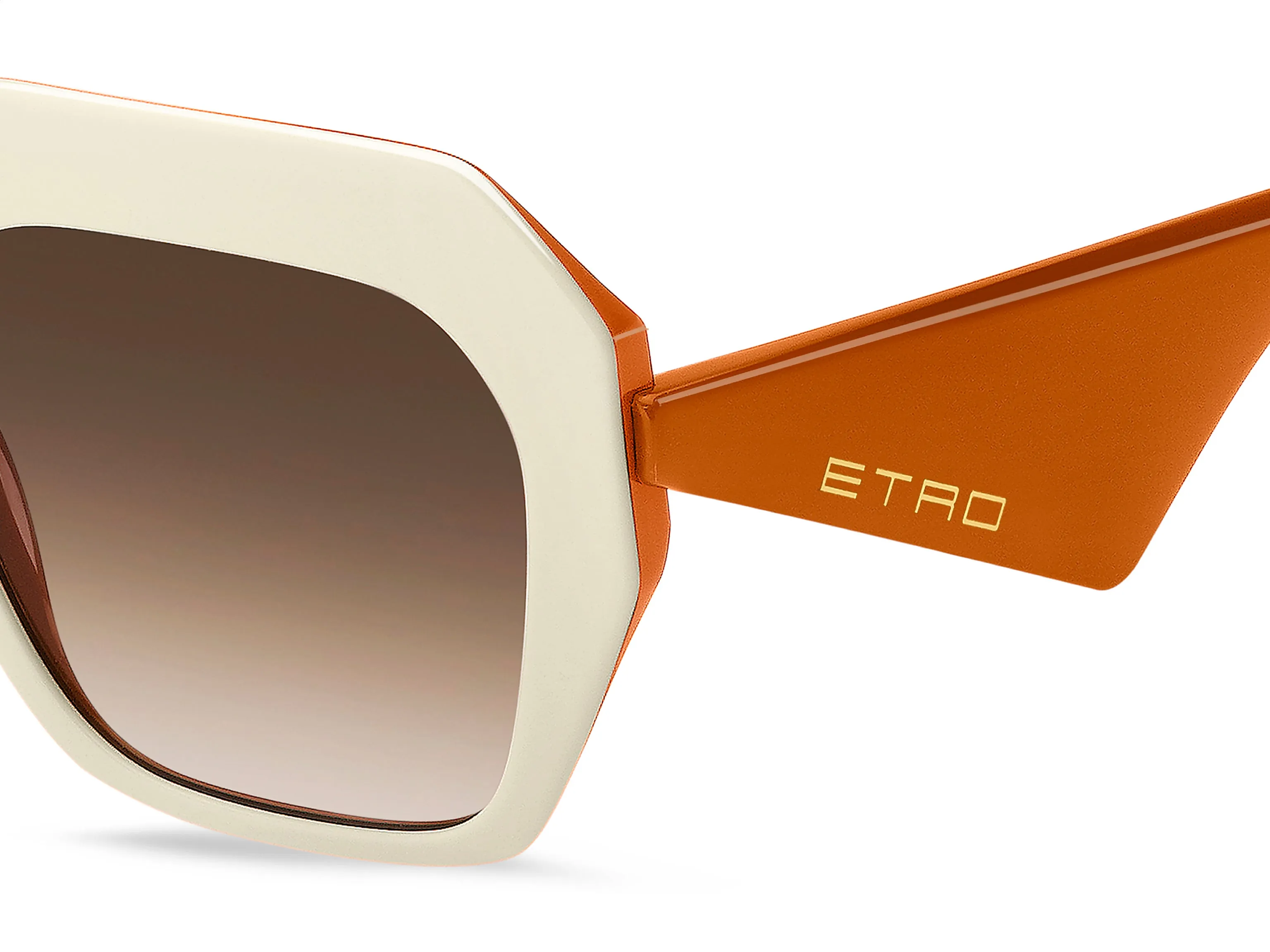 ETRO ETRO 0043/S IXN/HA Occhiali da sole Acetato Bianco Marrone Squadrata Normale Sfumato - immagine 3