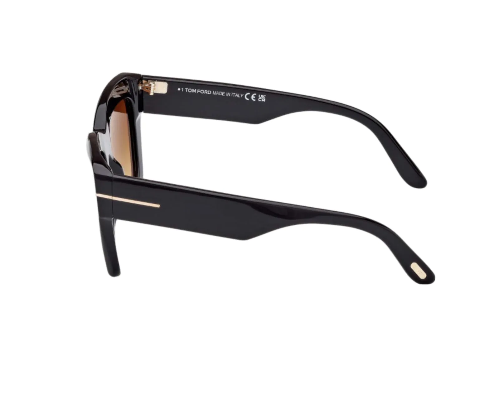 TOM FORD FT1191 LUNA 01F Occhiali da sole Acetato Nero Marrone Farfalla Normale Sfumato - immagine 4