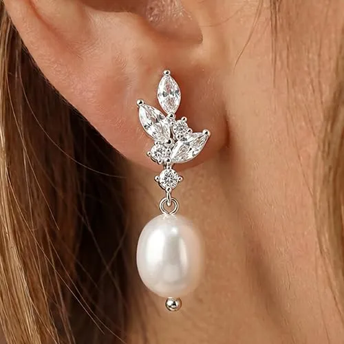 CASSIECA Orecchini Clip Donna Orecchini Shell-Perles Senza Buco per Donna - immagine 5