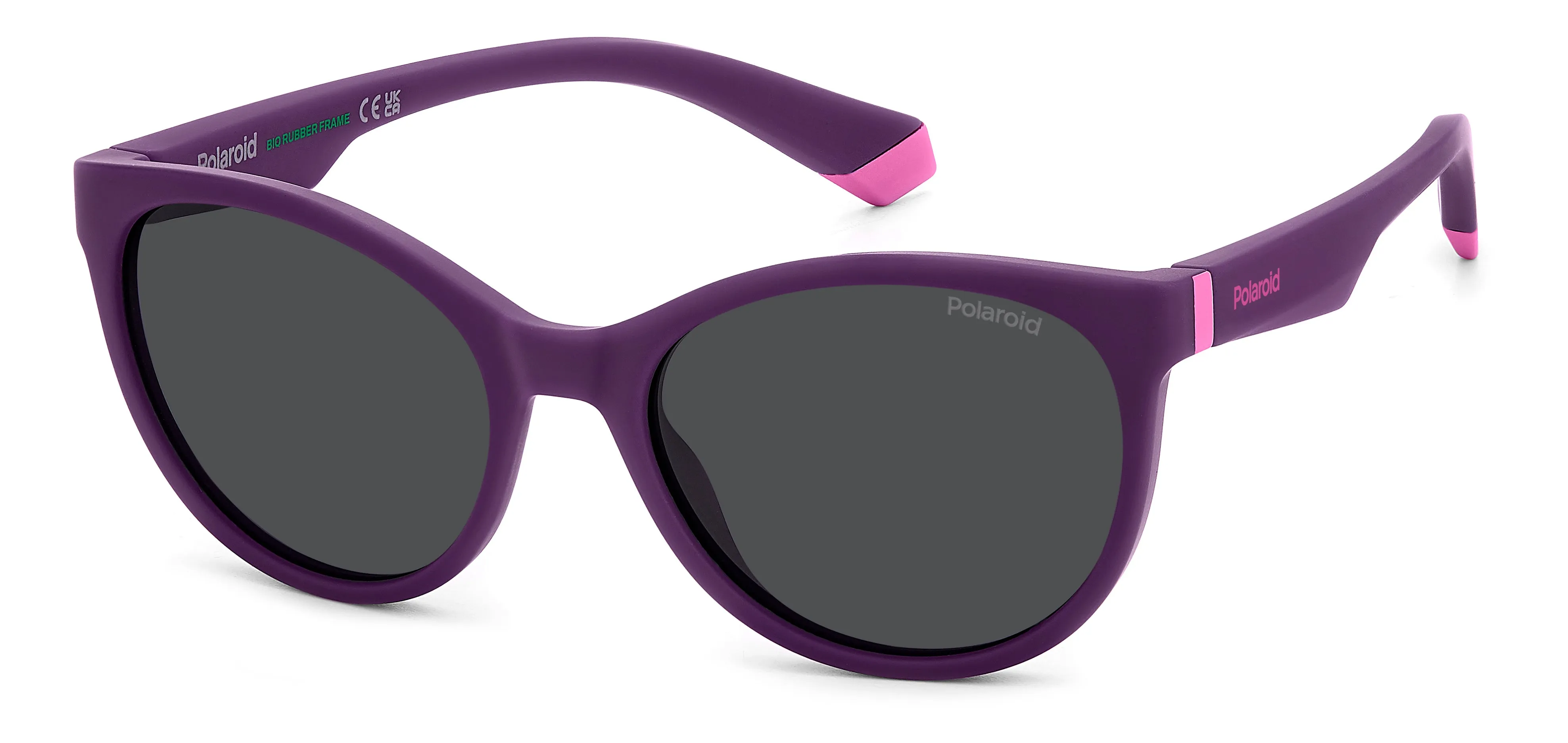Polaroid Junior Polaroid PLD 8065/S B3V/M9 Occhiali da sole bambino Viola Grigio Cat Eye Polarizzata - immagine 1