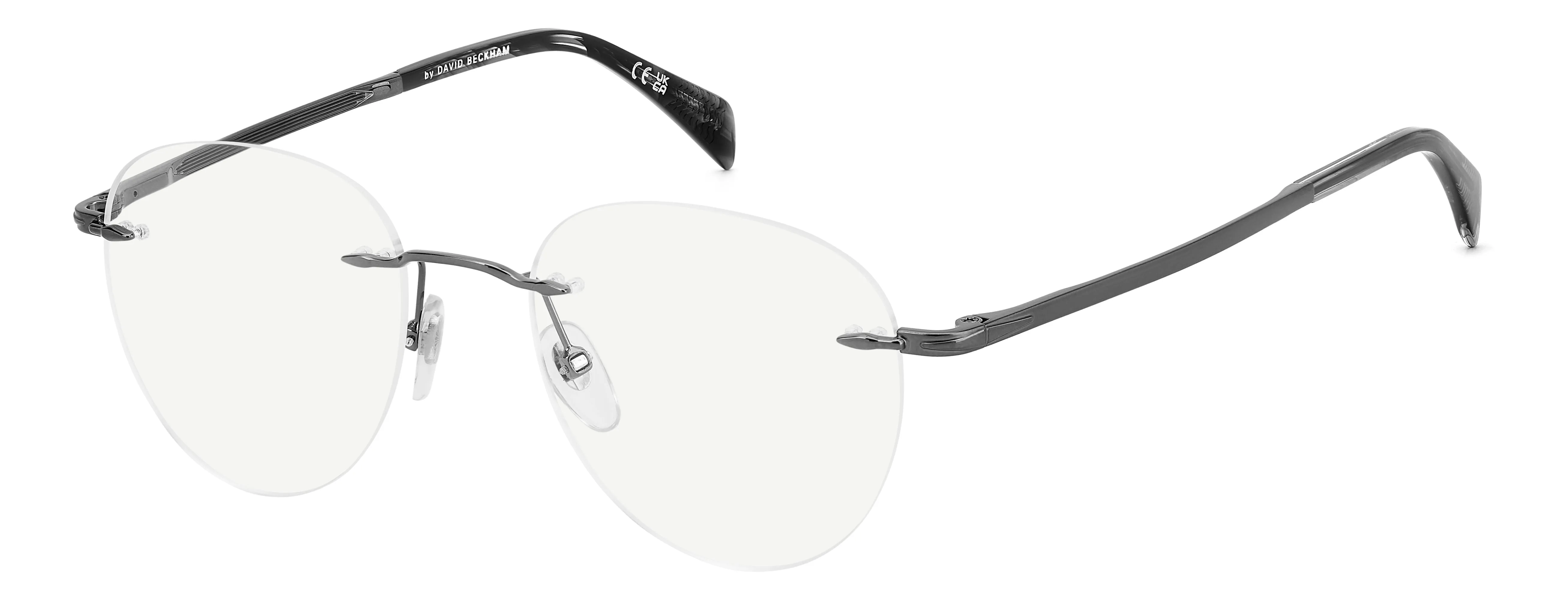 DAVID BECKHAM DB 1166 V81/2Y Montature da vista Metallo Rutenio Blu Pantos Normale Specchiato - immagine 1