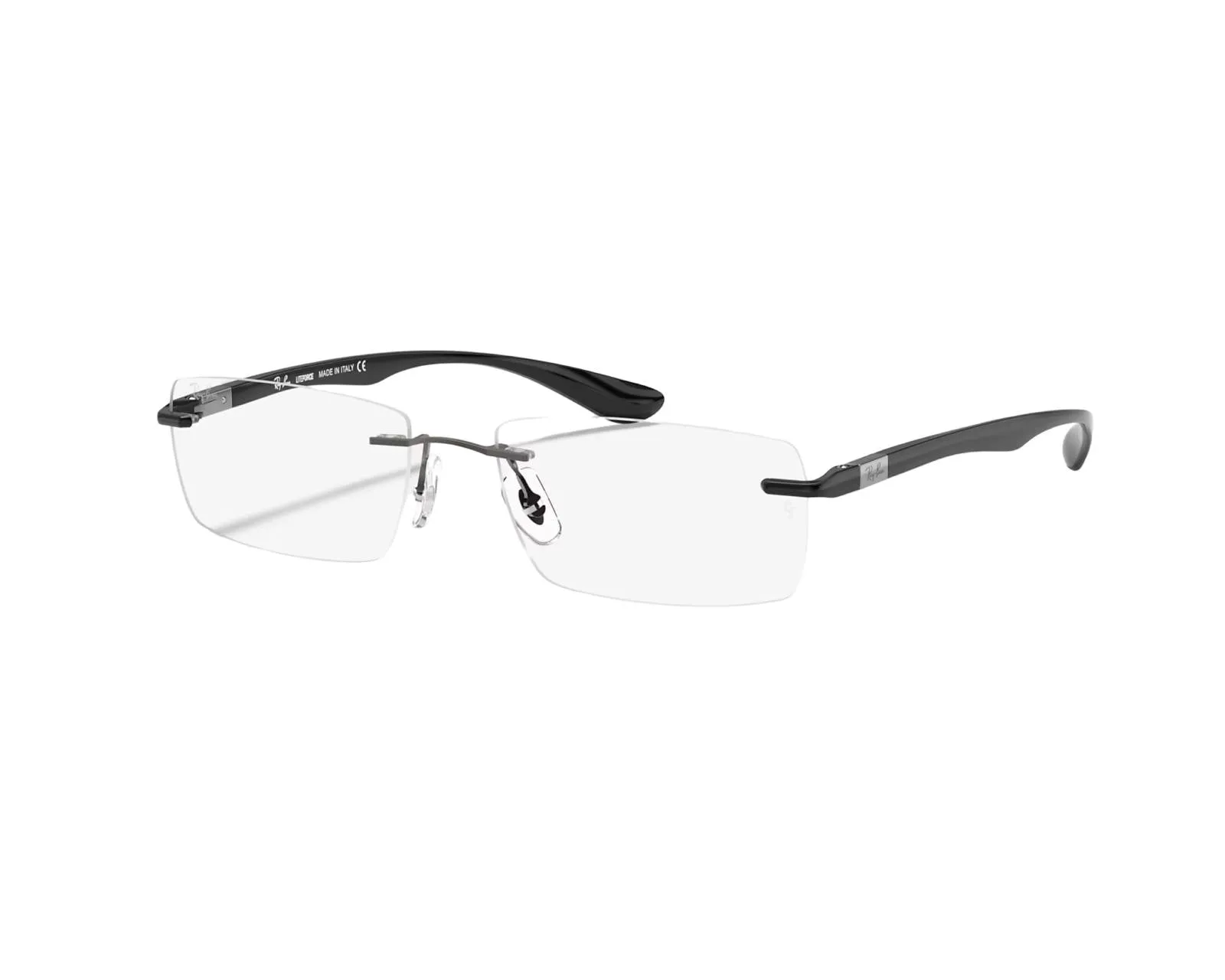 Ray - Ban RX8724 1000 Montature da vista Titanio Canna di fucile Trasparente Squadrata Normale - immagine 1
