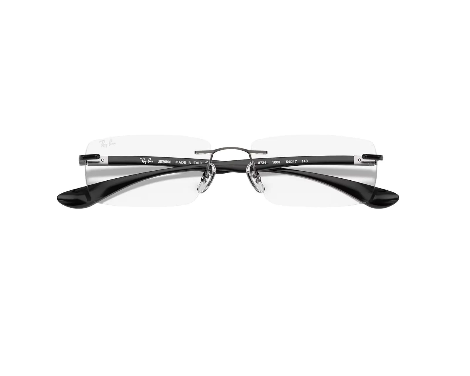 Ray - Ban RX8724 1000 Montature da vista Titanio Canna di fucile Trasparente Squadrata Normale - immagine 2