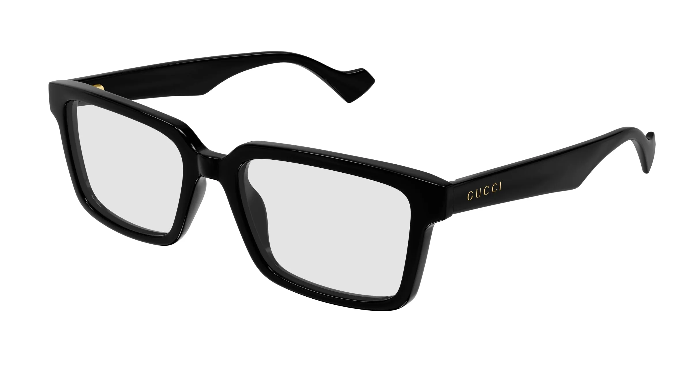 Gucci GG1543S 001 Occhiali da sole Acetato Nero Trasparente Squadrata - immagine 2