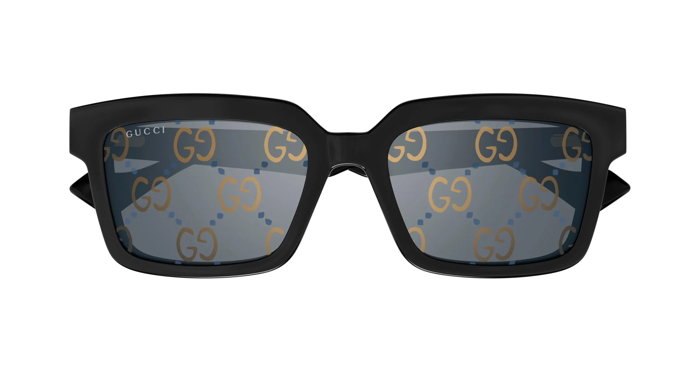 Gucci GG1543S 001 Occhiali da sole Acetato Nero Trasparente Squadrata - immagine 3
