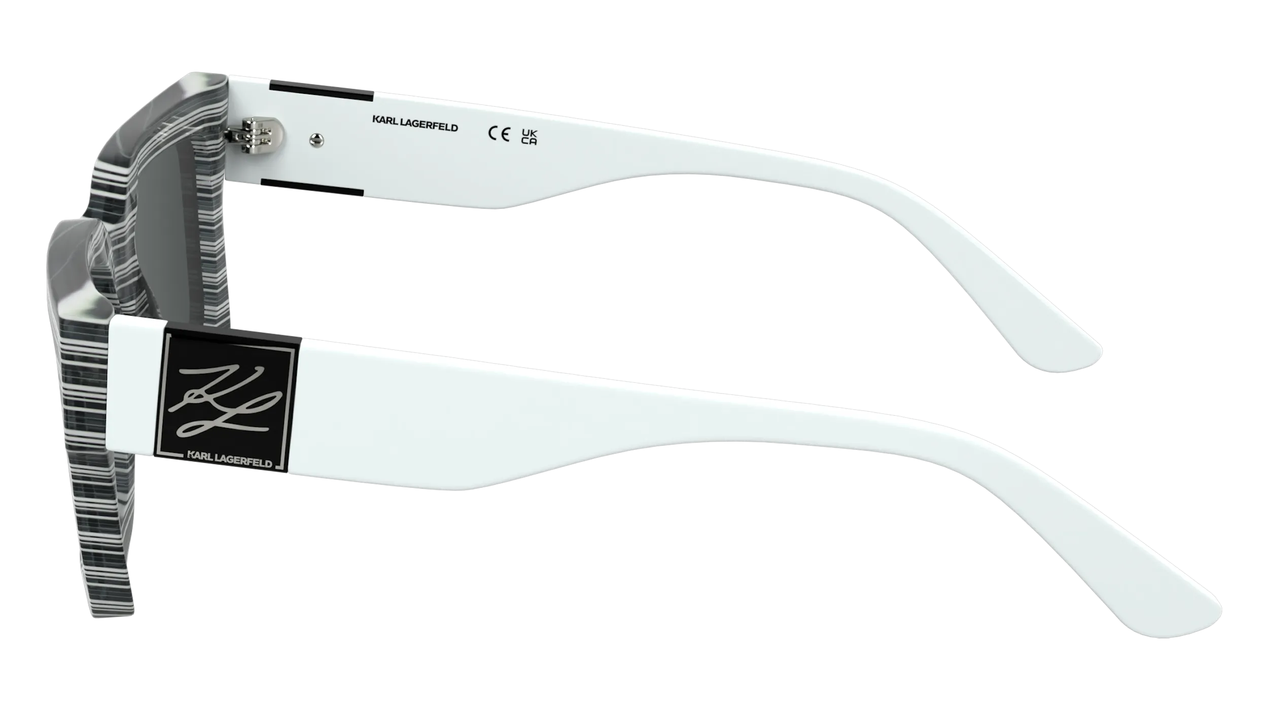 Karl Lagerfeld KL6182S 008 Occhiali da sole Acetato Nero Squadrata Normale - immagine 3