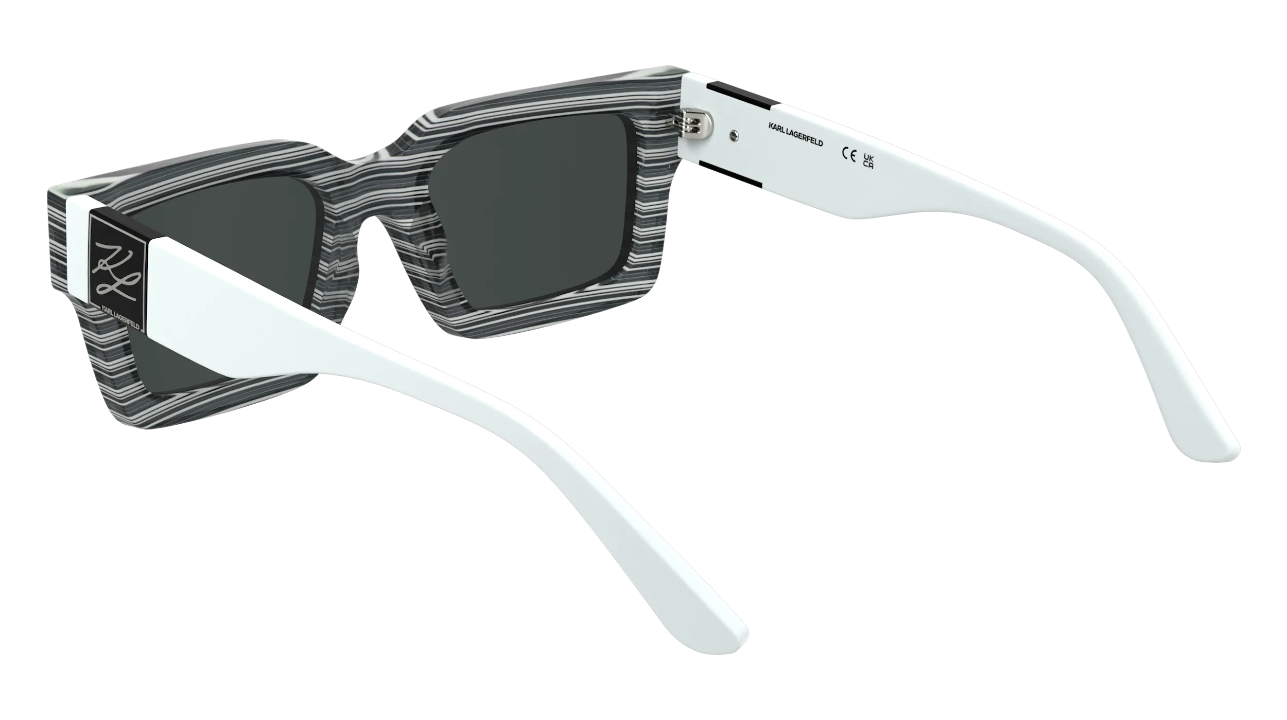 Karl Lagerfeld KL6182S 008 Occhiali da sole Acetato Nero Squadrata Normale - immagine 4