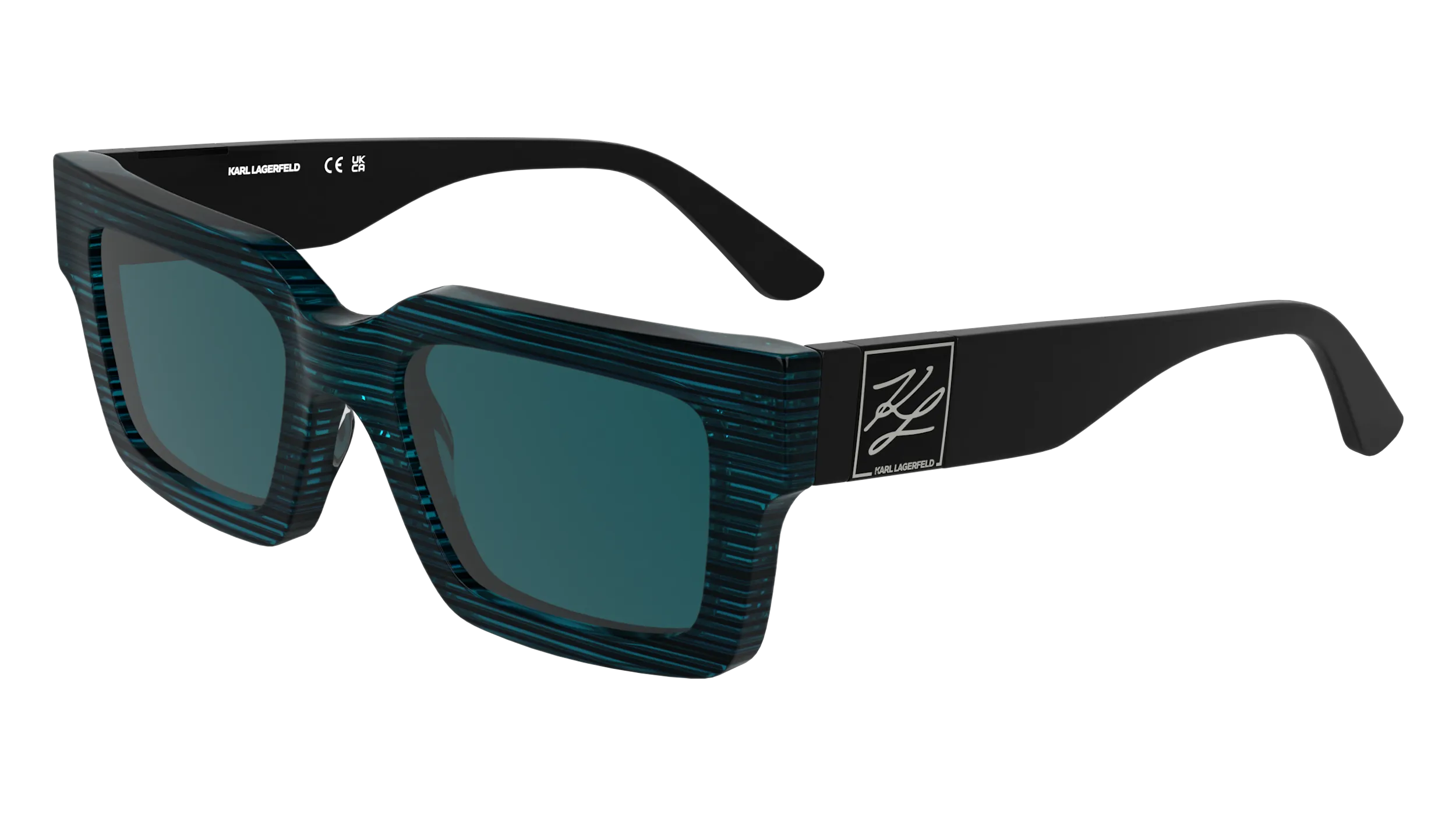 Karl Lagerfeld KL6182S 422 Occhiali da sole Acetato Blu Squadrata Normale - immagine 1