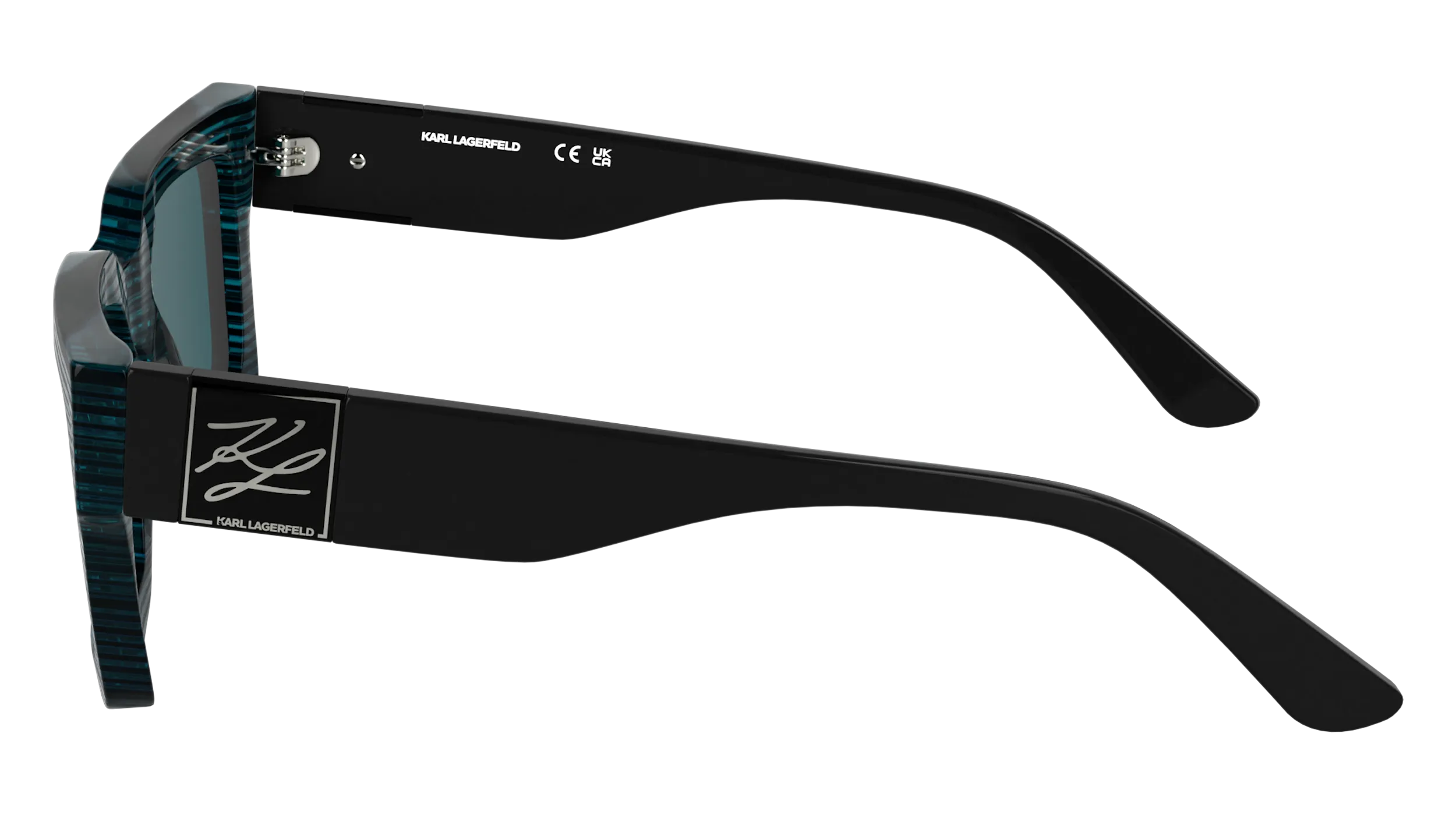 Karl Lagerfeld KL6182S 422 Occhiali da sole Acetato Blu Squadrata Normale - immagine 3