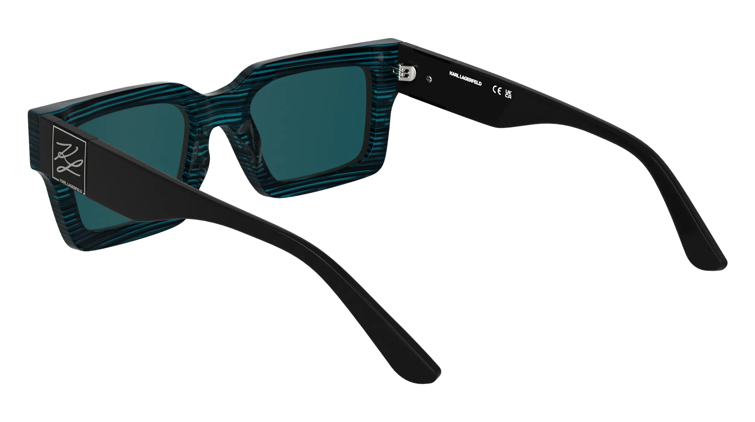 Karl Lagerfeld KL6182S 422 Occhiali da sole Acetato Blu Squadrata Normale - immagine 4
