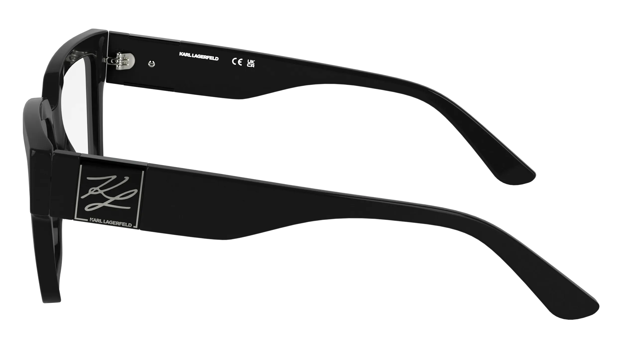 Karl Lagerfeld KL6196 001 Montature da vista Acetato Nero Squadrata Normale - immagine 3