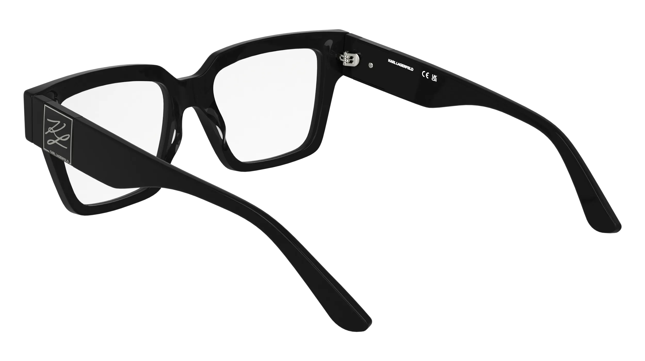 Karl Lagerfeld KL6196 001 Montature da vista Acetato Nero Squadrata Normale - immagine 4