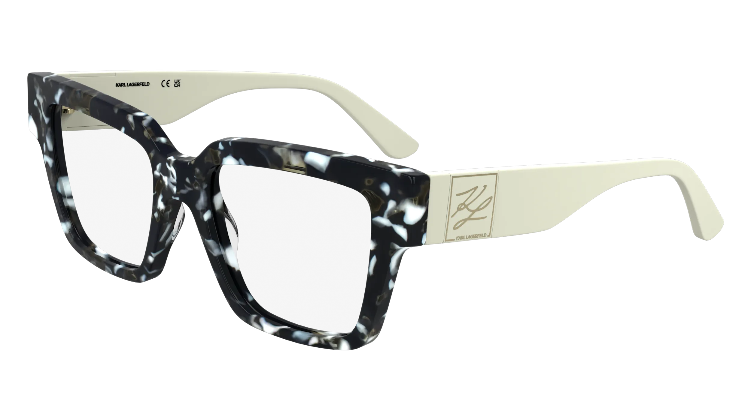 Karl Lagerfeld KL6196 016 Montature da vista Acetato Nero Squadrata Normale - immagine 1