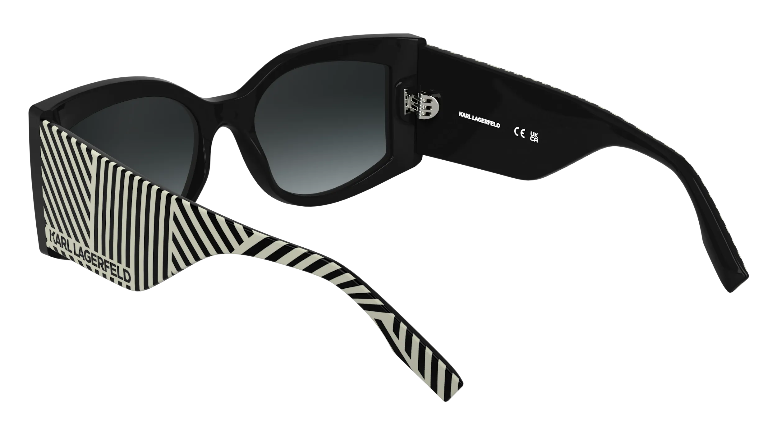 Karl Lagerfeld KL6183S 001 Occhiali da sole Bio-iniettato Nero Squadrata Normale - immagine 4