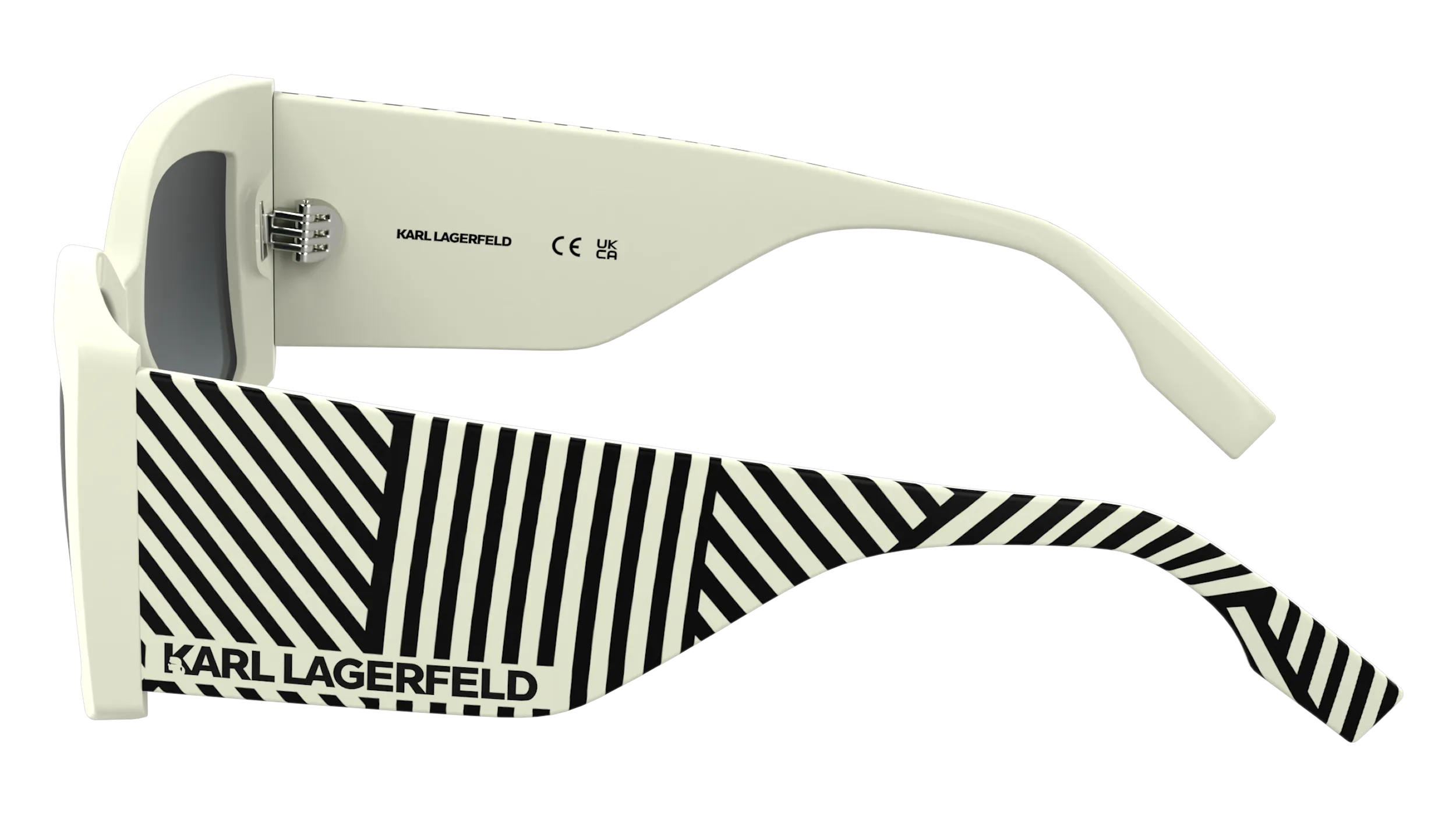 Karl Lagerfeld KL6183S 105 Occhiali da sole Bio-iniettato Bianco Squadrata Normale - immagine 3