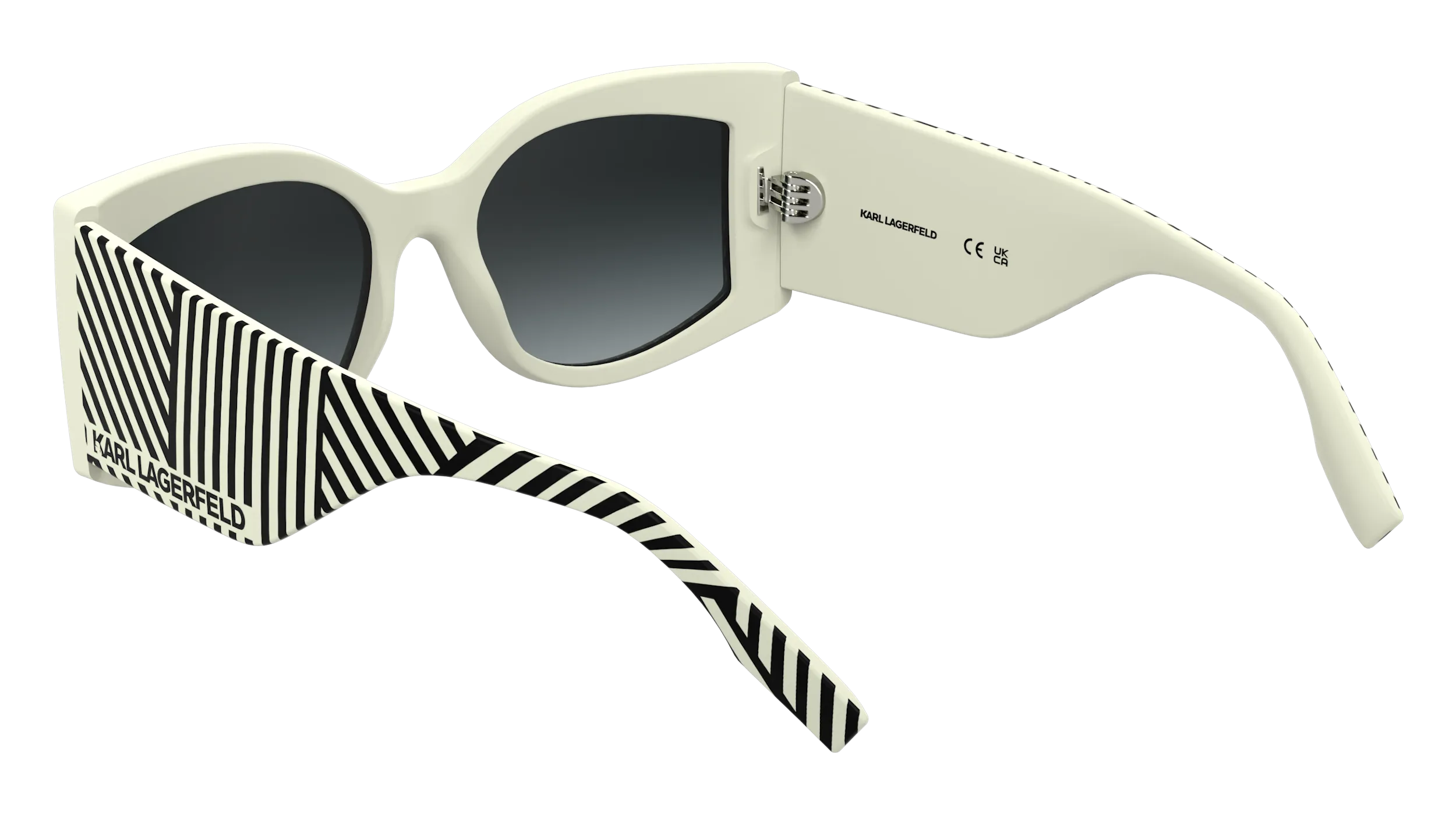 Karl Lagerfeld KL6183S 105 Occhiali da sole Bio-iniettato Bianco Squadrata Normale - immagine 4