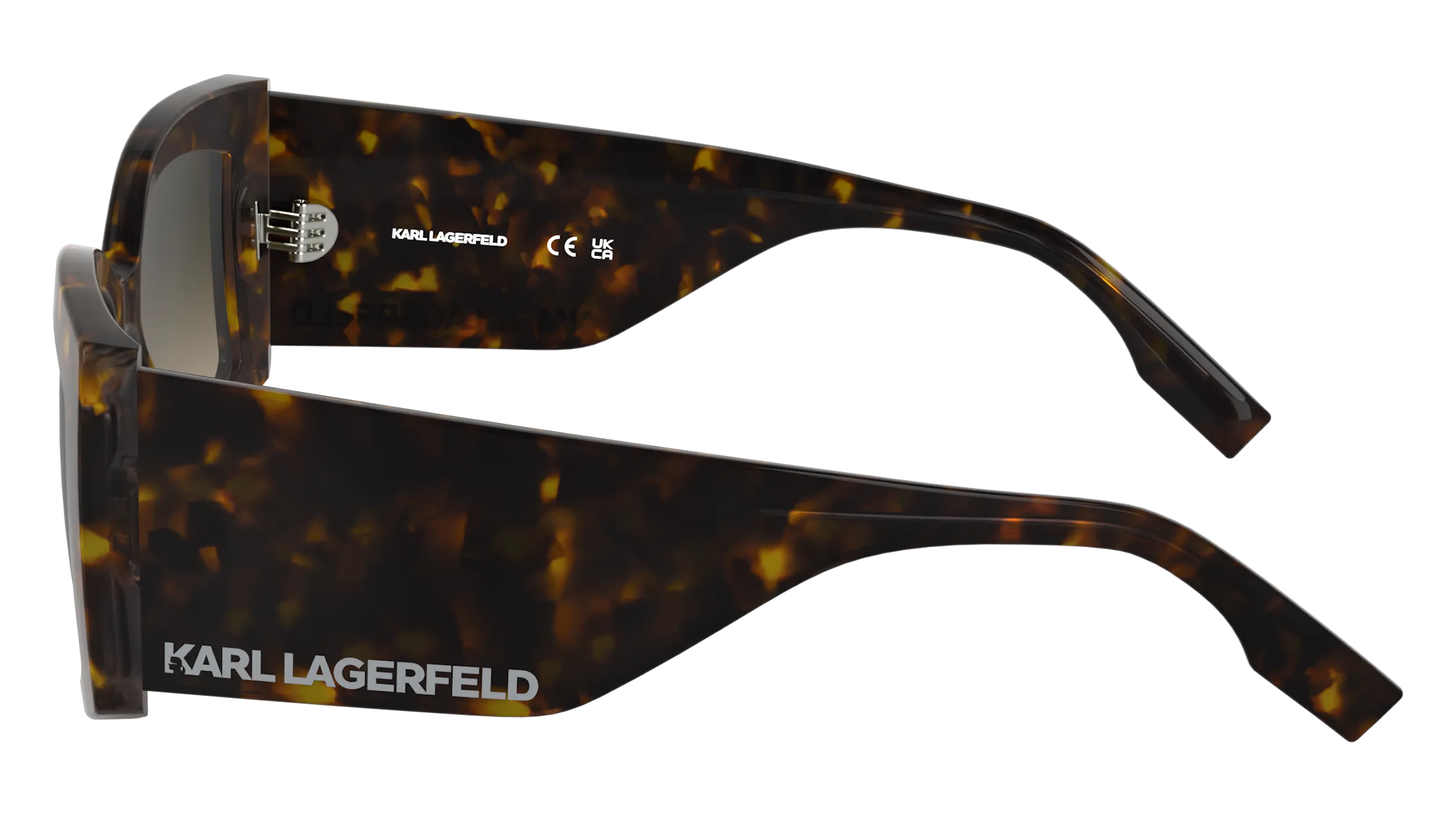 Karl Lagerfeld KL6183S 242 Occhiali da sole Bio-iniettato Havana Squadrata Normale - immagine 3