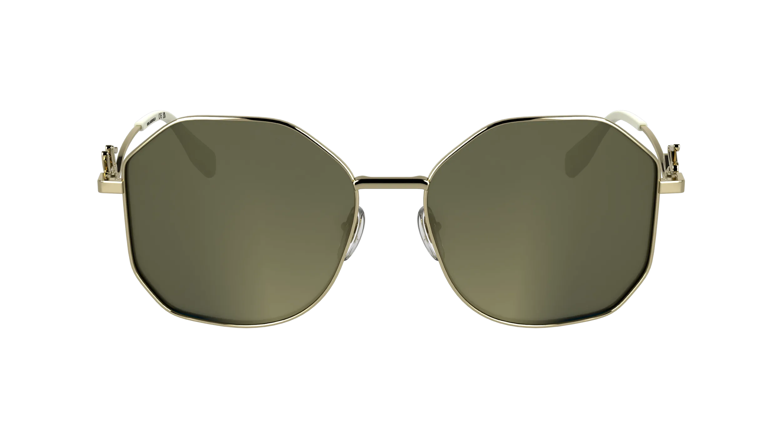 Karl Lagerfeld KL358S 714 Occhiali da sole Metallo Oro Squadrata Normale - immagine 2