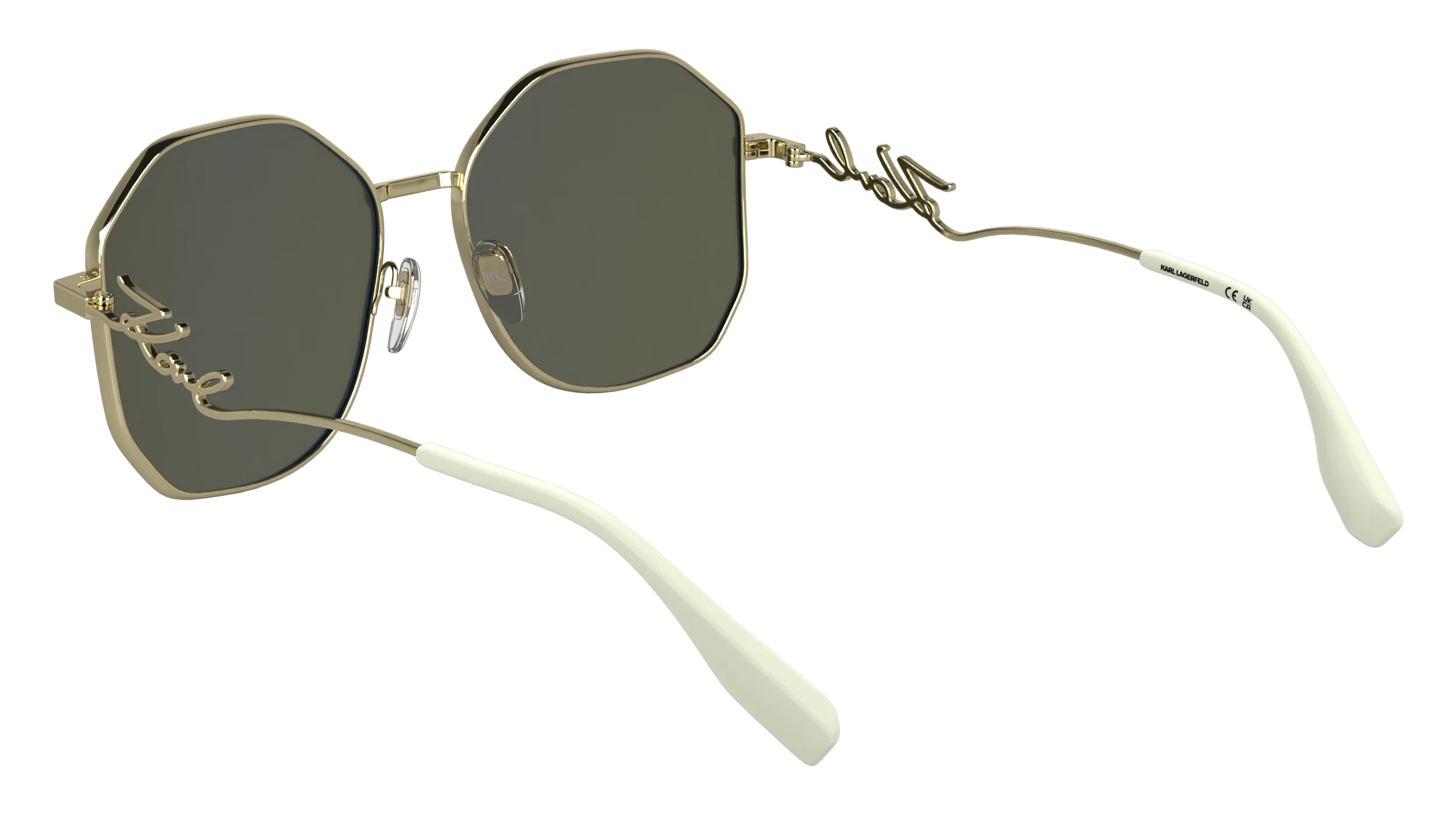 Karl Lagerfeld KL358S 714 Occhiali da sole Metallo Oro Squadrata Normale - immagine 4