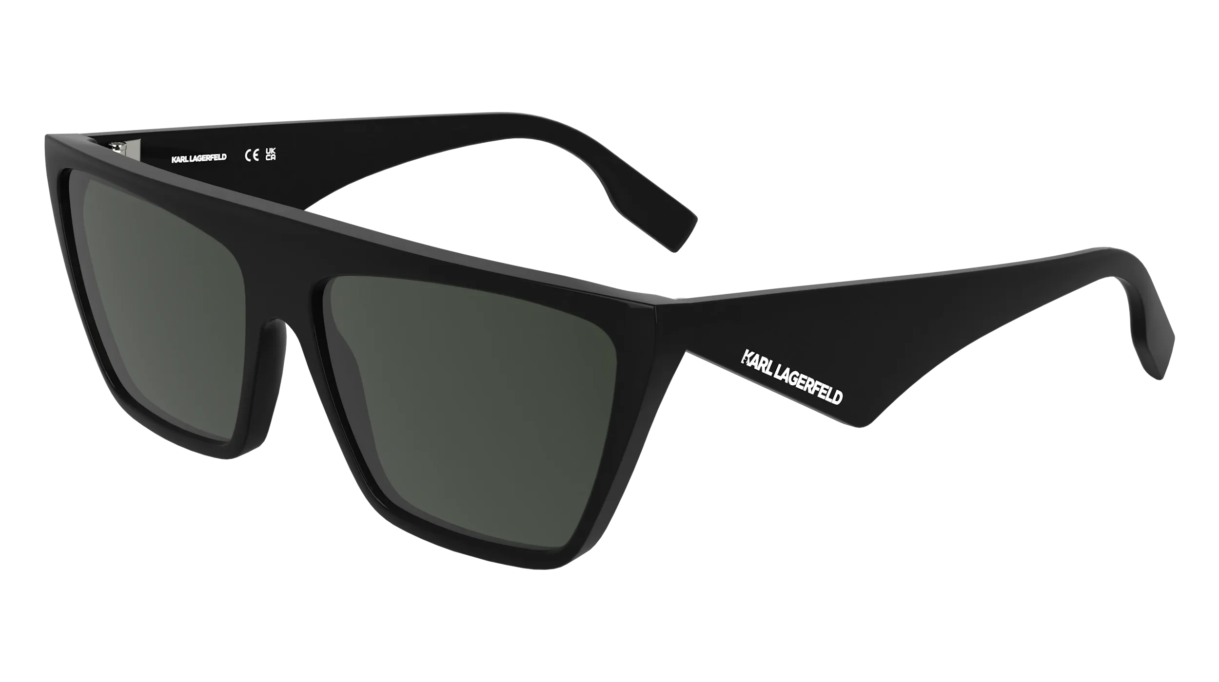 Karl Lagerfeld KL6186S 001 Occhiali da sole Bio-iniettato Nero Squadrata Normale - immagine 1