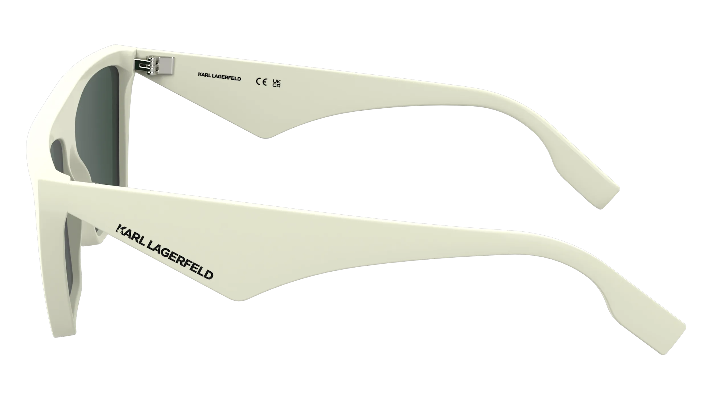 Karl Lagerfeld KL6186S 105 Occhiali da sole Bio-iniettato Bianco Squadrata Normale - immagine 3