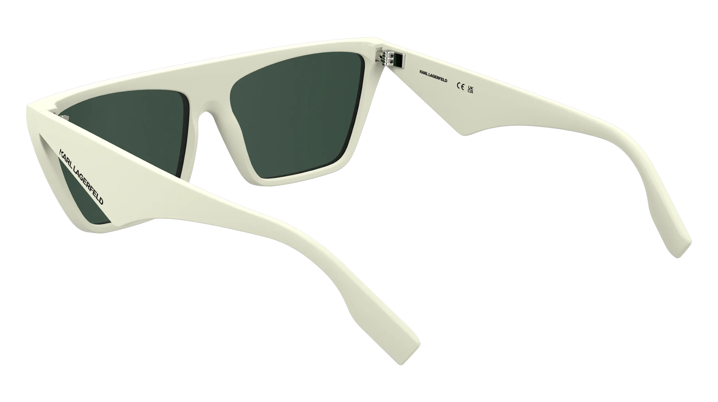 Karl Lagerfeld KL6186S 105 Occhiali da sole Bio-iniettato Bianco Squadrata Normale - immagine 4