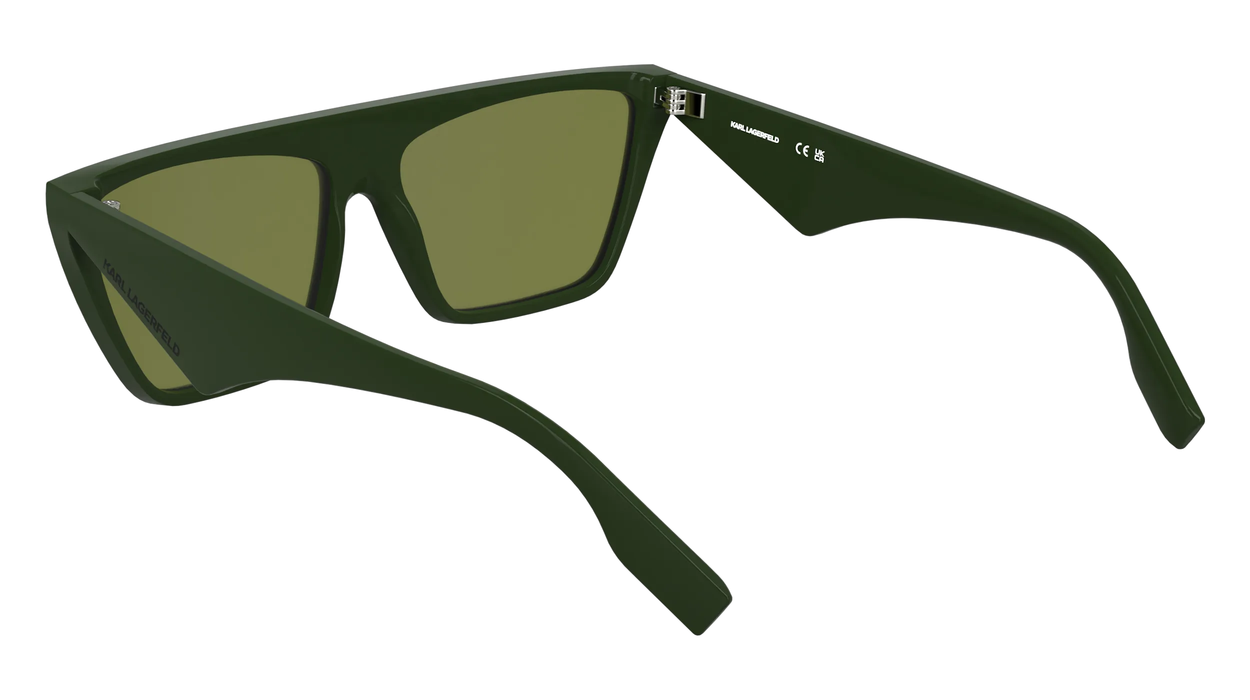 Karl Lagerfeld KL6186S 300 Occhiali da sole Bio-iniettato Verde Squadrata Normale - immagine 4