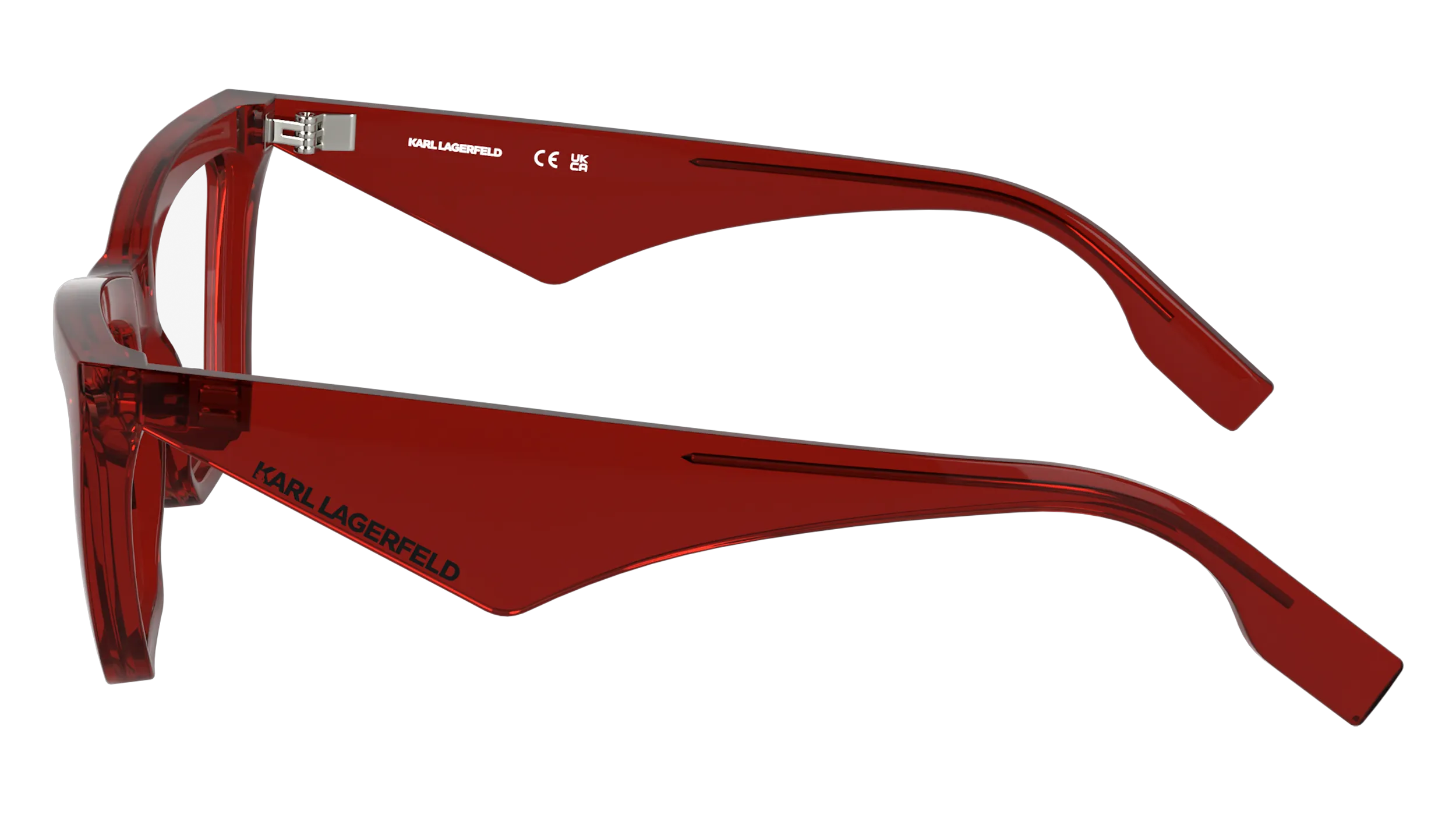 Karl Lagerfeld KL6195 600 Montature da vista Bio-iniettato Rosso Cat Eye Normale - immagine 3