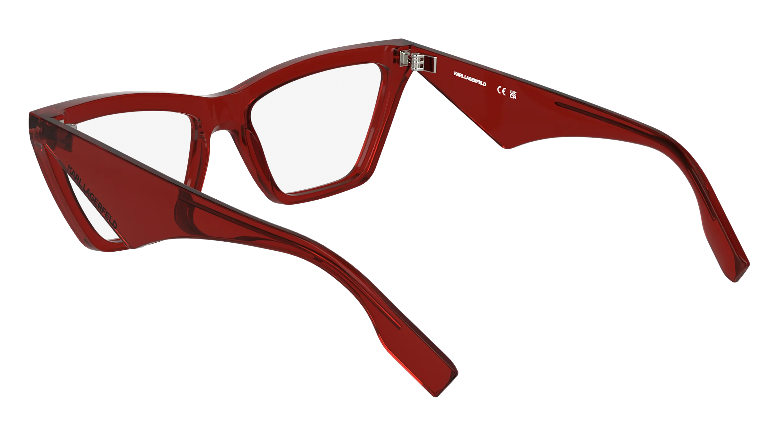 Karl Lagerfeld KL6195 600 Montature da vista Bio-iniettato Rosso Cat Eye Normale - immagine 4