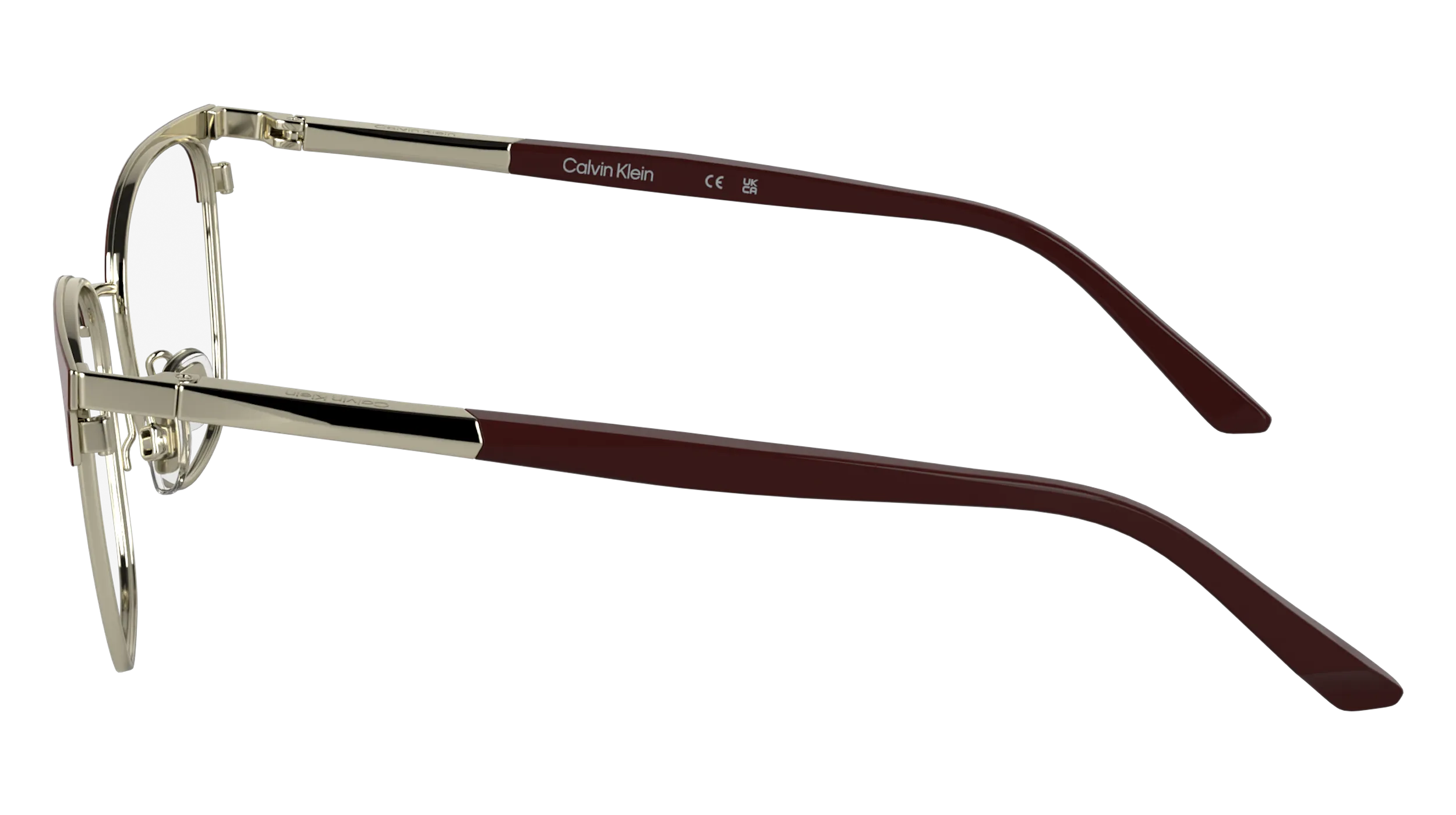 Calvin Klein CK25105 605 Montature da vista Metallo Bordeaux Cat Eye Normale - immagine 3
