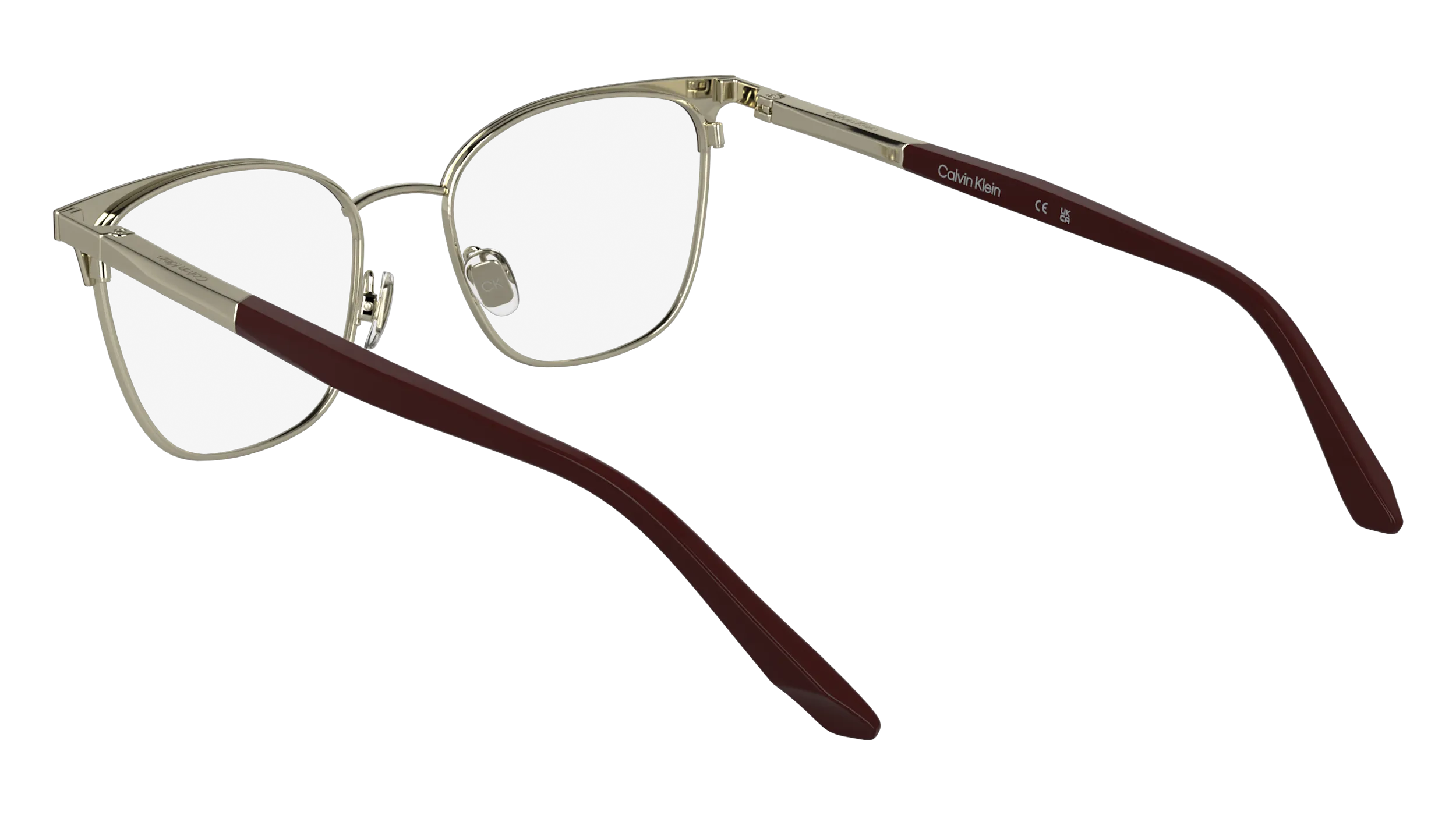 Calvin Klein CK25105 605 Montature da vista Metallo Bordeaux Cat Eye Normale - immagine 4