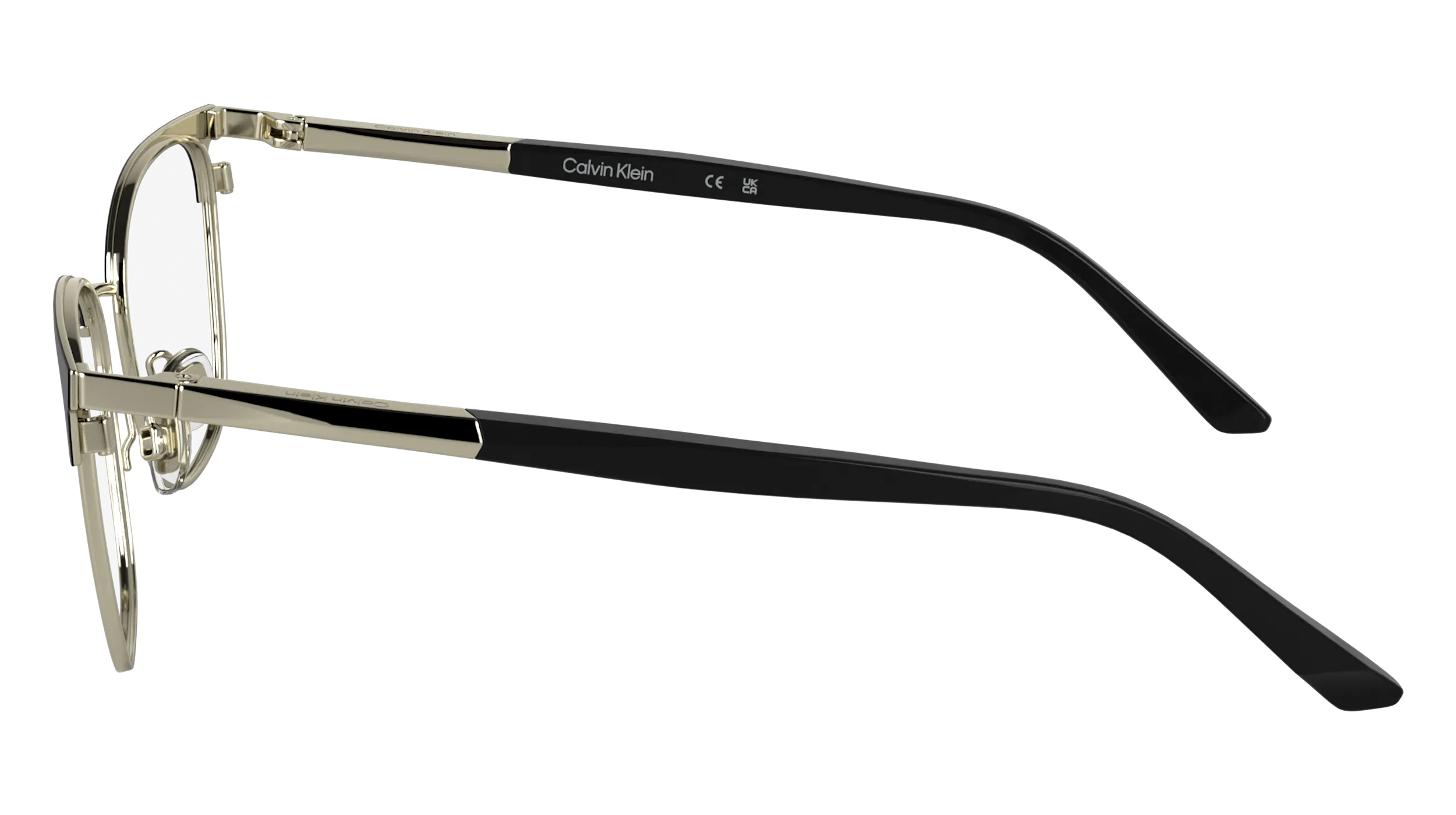 Calvin Klein CK25105 001 Montature da vista Metallo Nero Cat Eye Normale - immagine 3