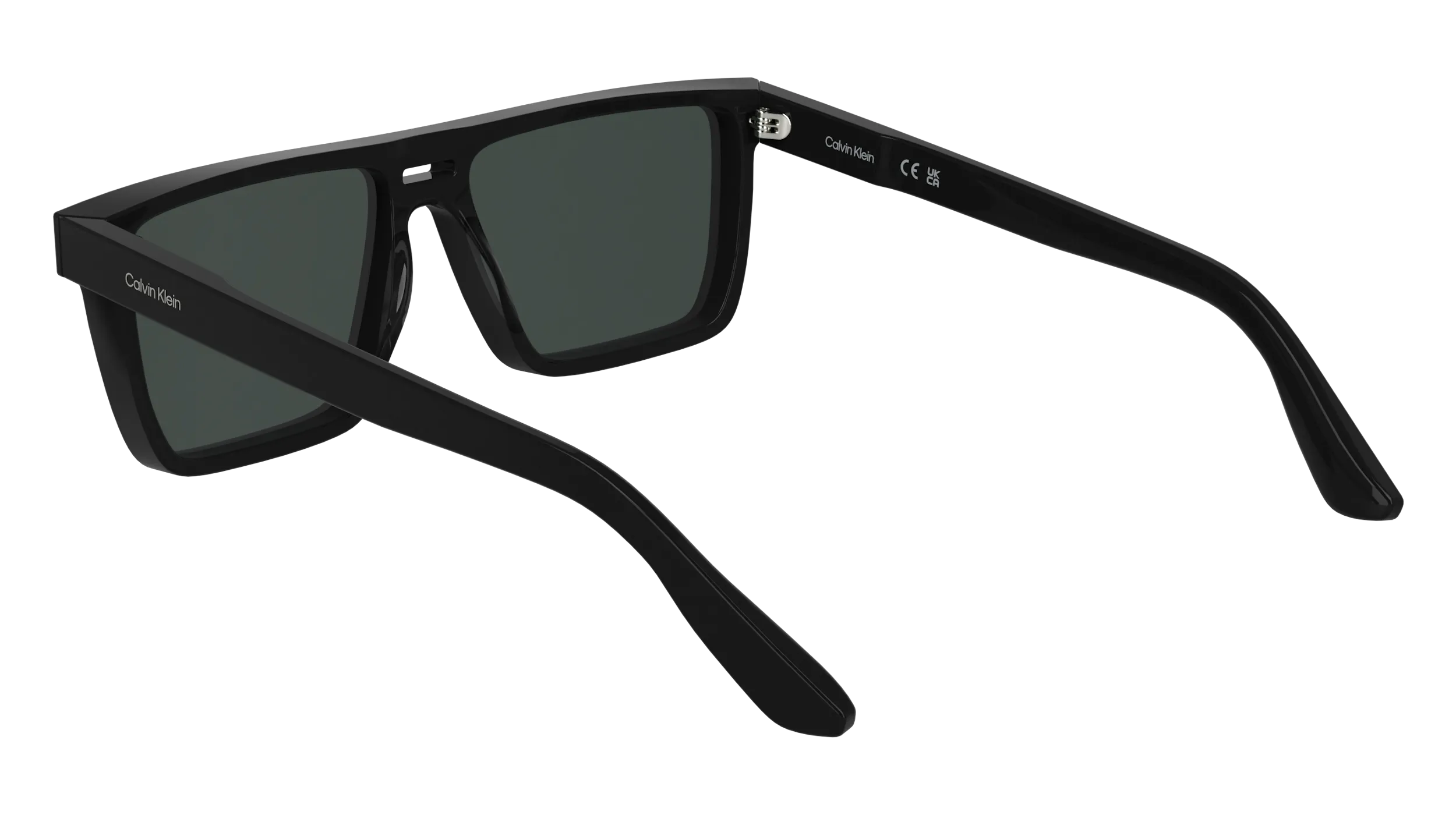 Calvin Klein CK25501S 001 Occhiali da sole Acetato Nero Squadrata Normale - immagine 4