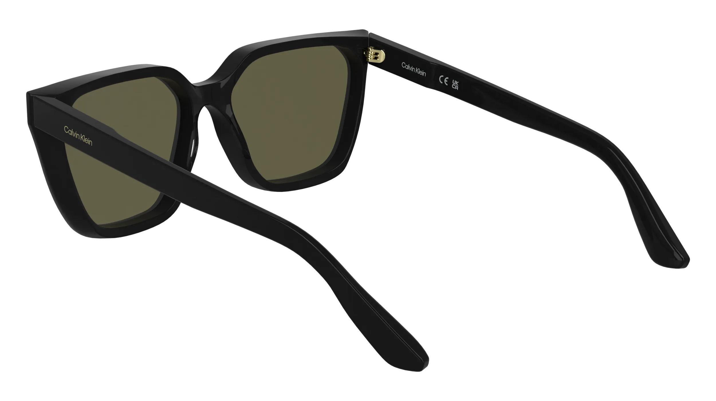 Calvin Klein CK25500S 001 Occhiali da sole Acetato Nero Squadrata Normale - immagine 4