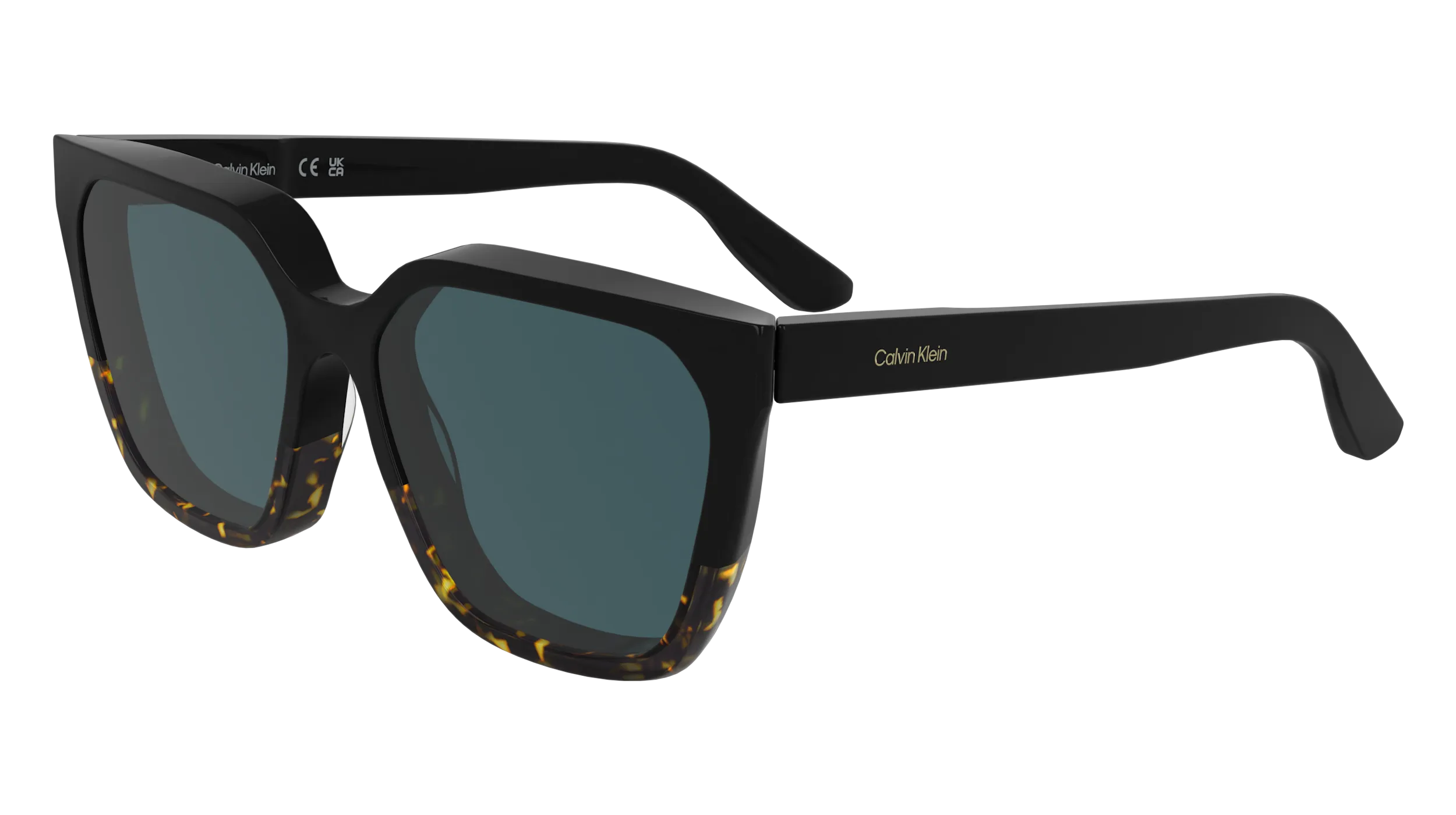 Calvin Klein CK25500S 006 Occhiali da sole Acetato Nero Squadrata Normale - immagine 1