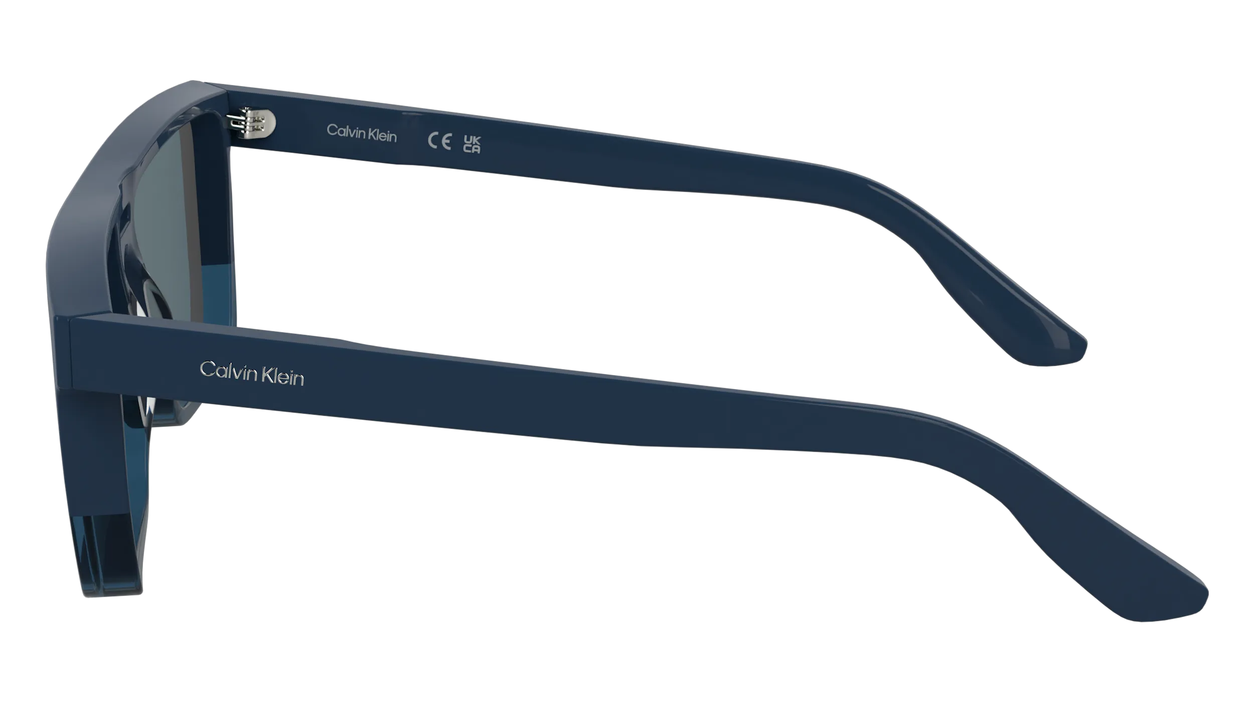 Calvin Klein CK25501S 400 Occhiali da sole Acetato Blu Squadrata Normale - immagine 3