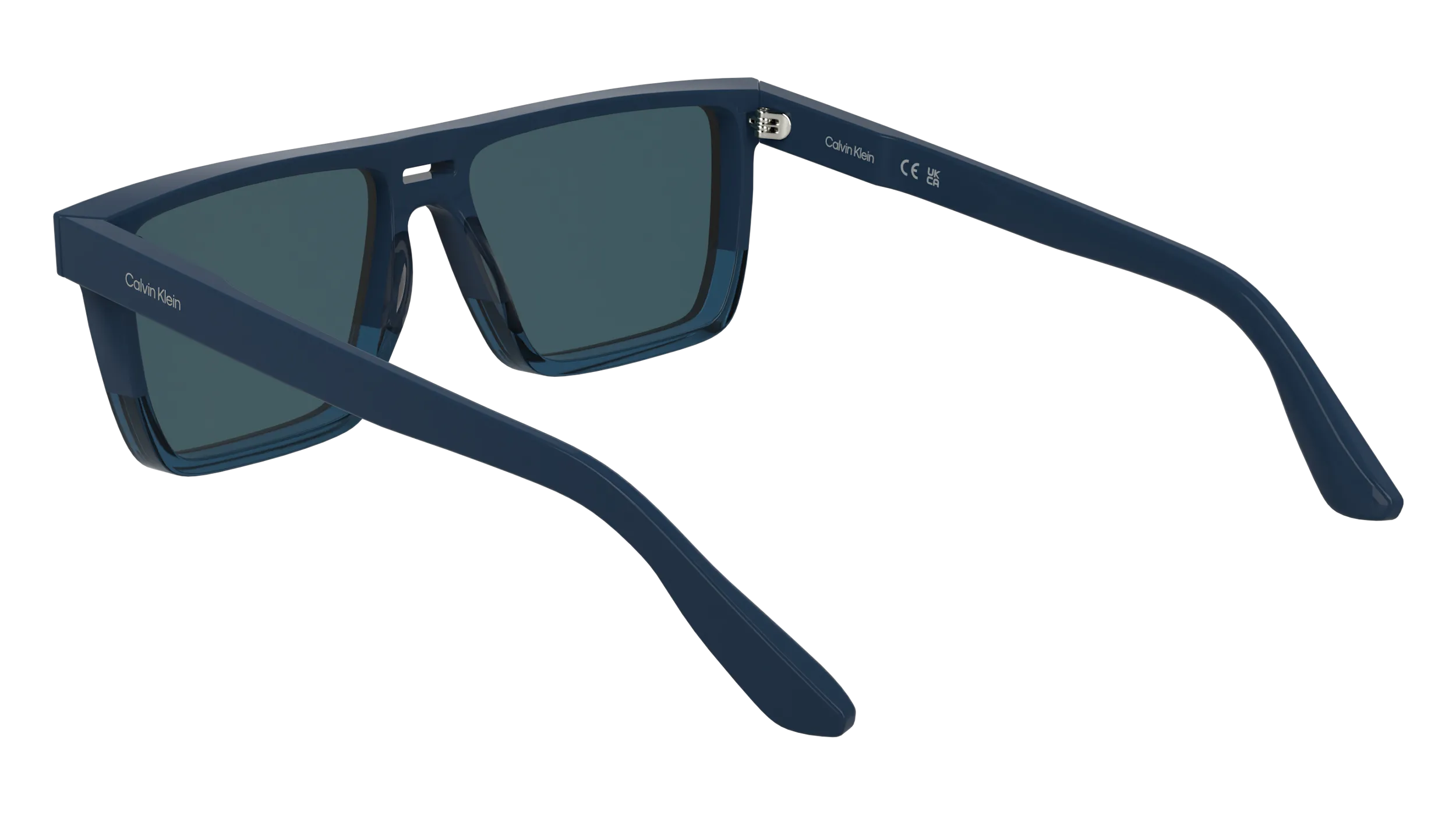 Calvin Klein CK25501S 400 Occhiali da sole Acetato Blu Squadrata Normale - immagine 4