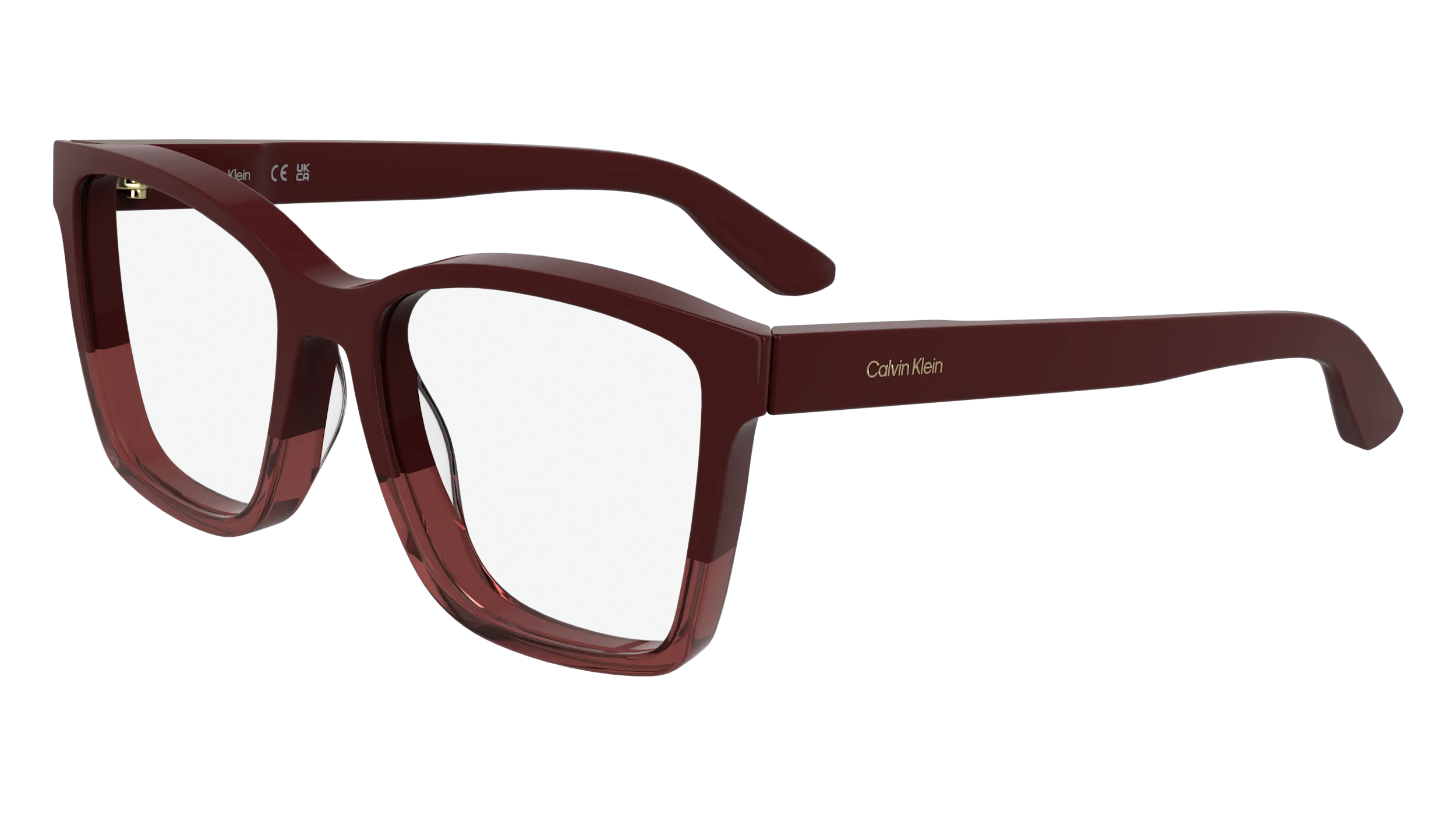 Calvin Klein CK25516 605 Montature da vista Acetato Bordeaux Squadrata Normale - immagine 1