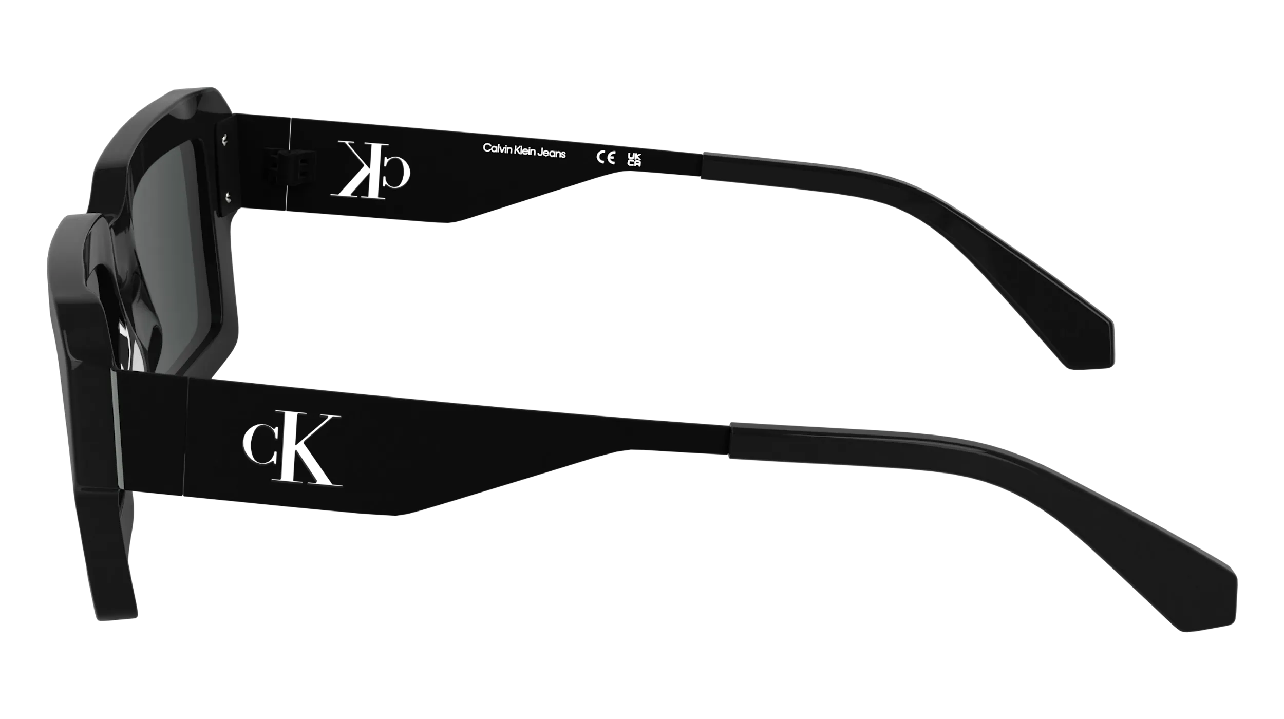 Calvin Klein CKJ25606S 001 Occhiali da sole Acetato Nero Squadrata Normale - immagine 3