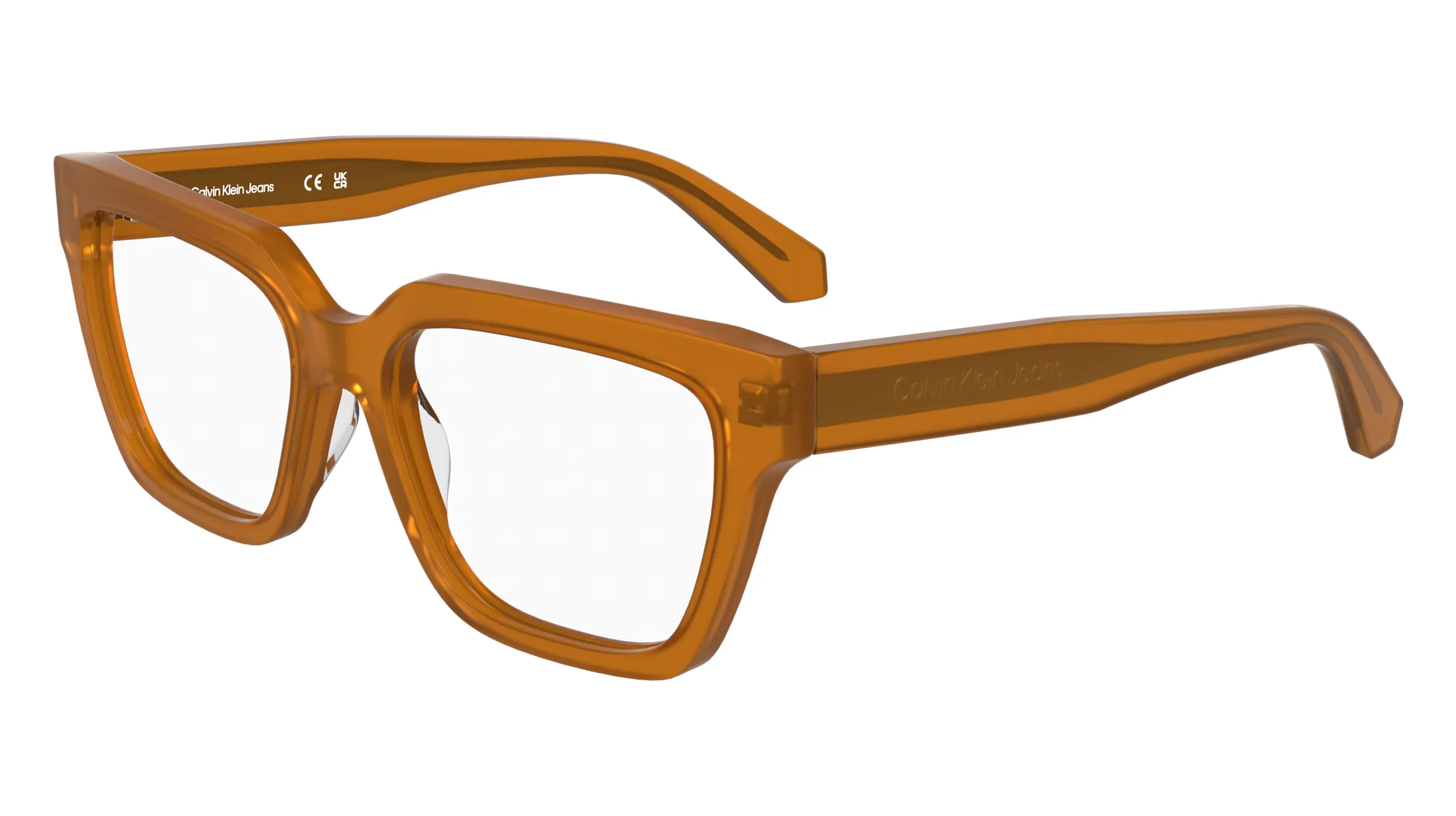 Calvin Klein CKJ25609 201 Montature da vista Acetato Havana Cat Eye Normale - immagine 1