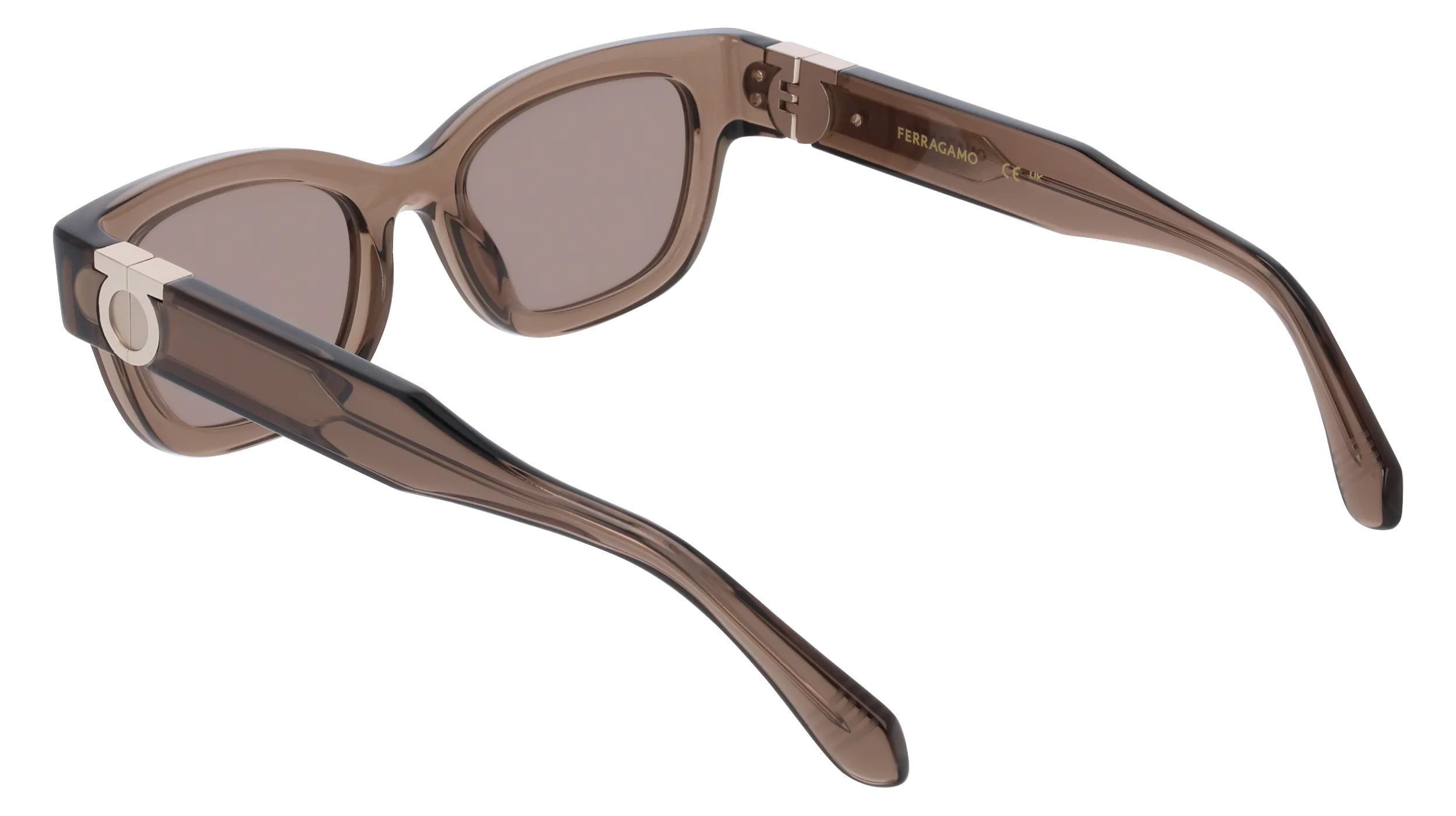 Ferragamo SF2067S 232 Occhiali da sole Acetato Marrone Squadrata Normale - immagine 4