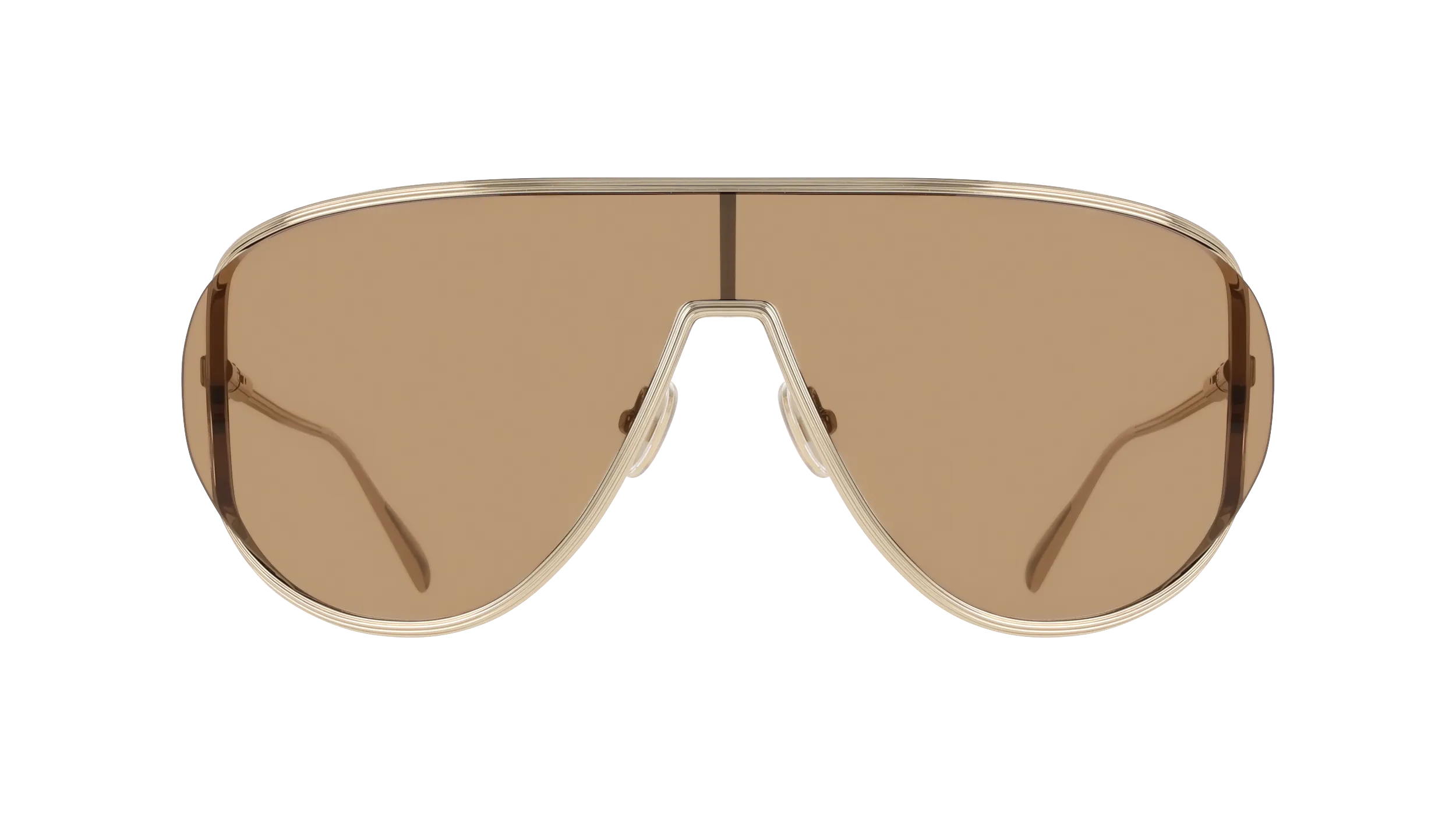 Ferragamo SF323S 710 Occhiali da sole Metallo Oro Pilot Normale - immagine 2