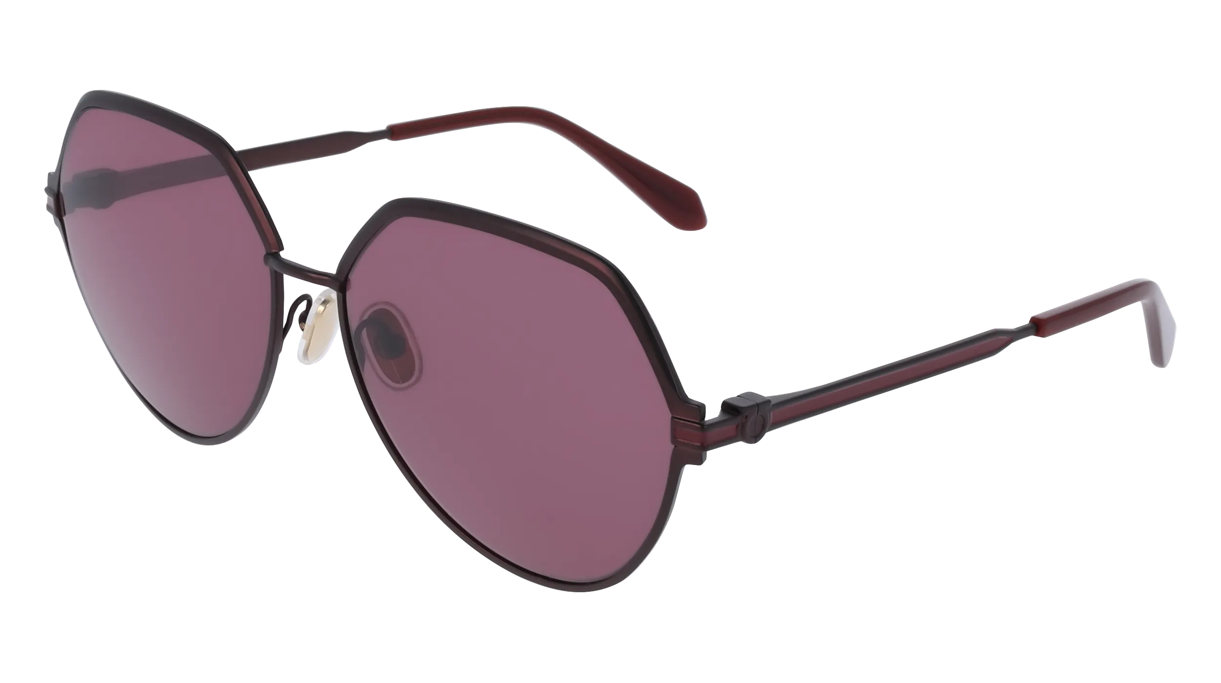 Ferragamo SF325S 602 Occhiali da sole Metallo Bordeaux Normale - immagine 1