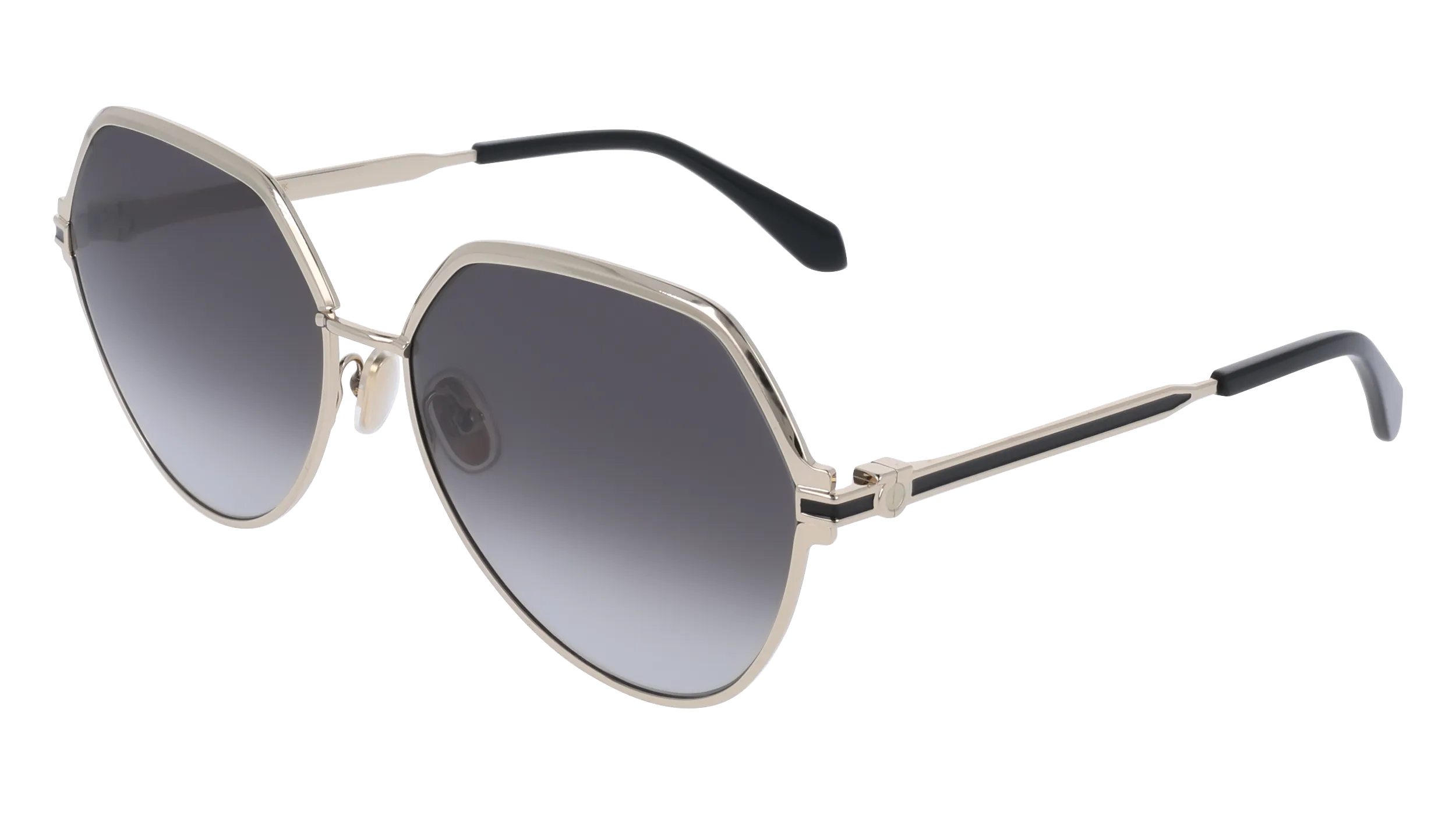 Ferragamo SF325S 738 Occhiali da sole Metallo Oro Normale - immagine 1