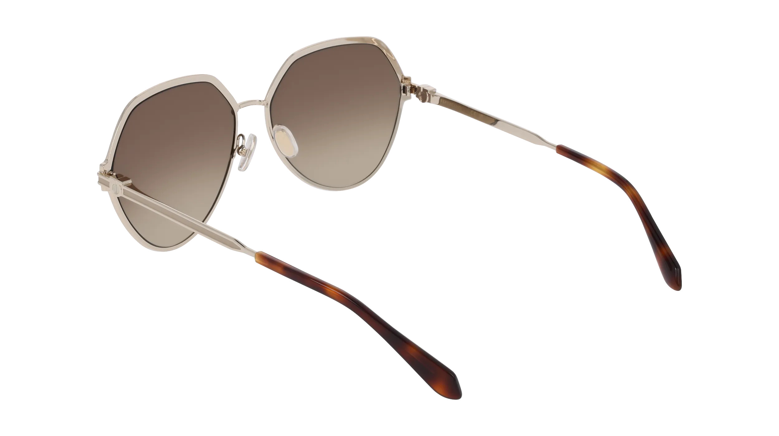 Ferragamo SF325S 745 Occhiali da sole Metallo Oro Normale - immagine 4