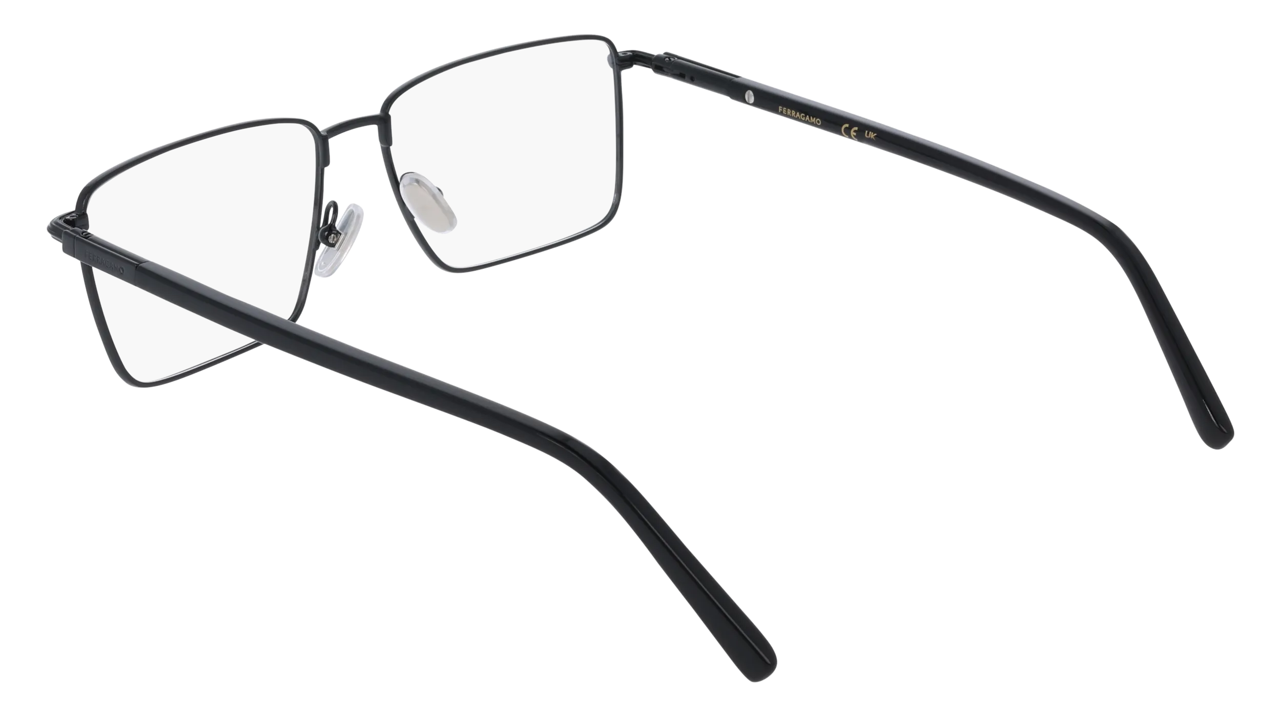 Ferragamo SF2237 001 Montature da vista Metallo Nero Squadrata Normale - immagine 4
