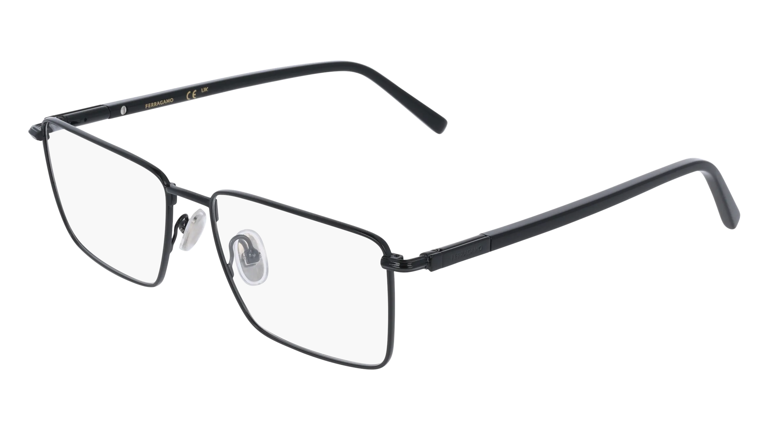 Ferragamo SF2237 001 Montature da vista Metallo Nero Squadrata Normale - immagine 1