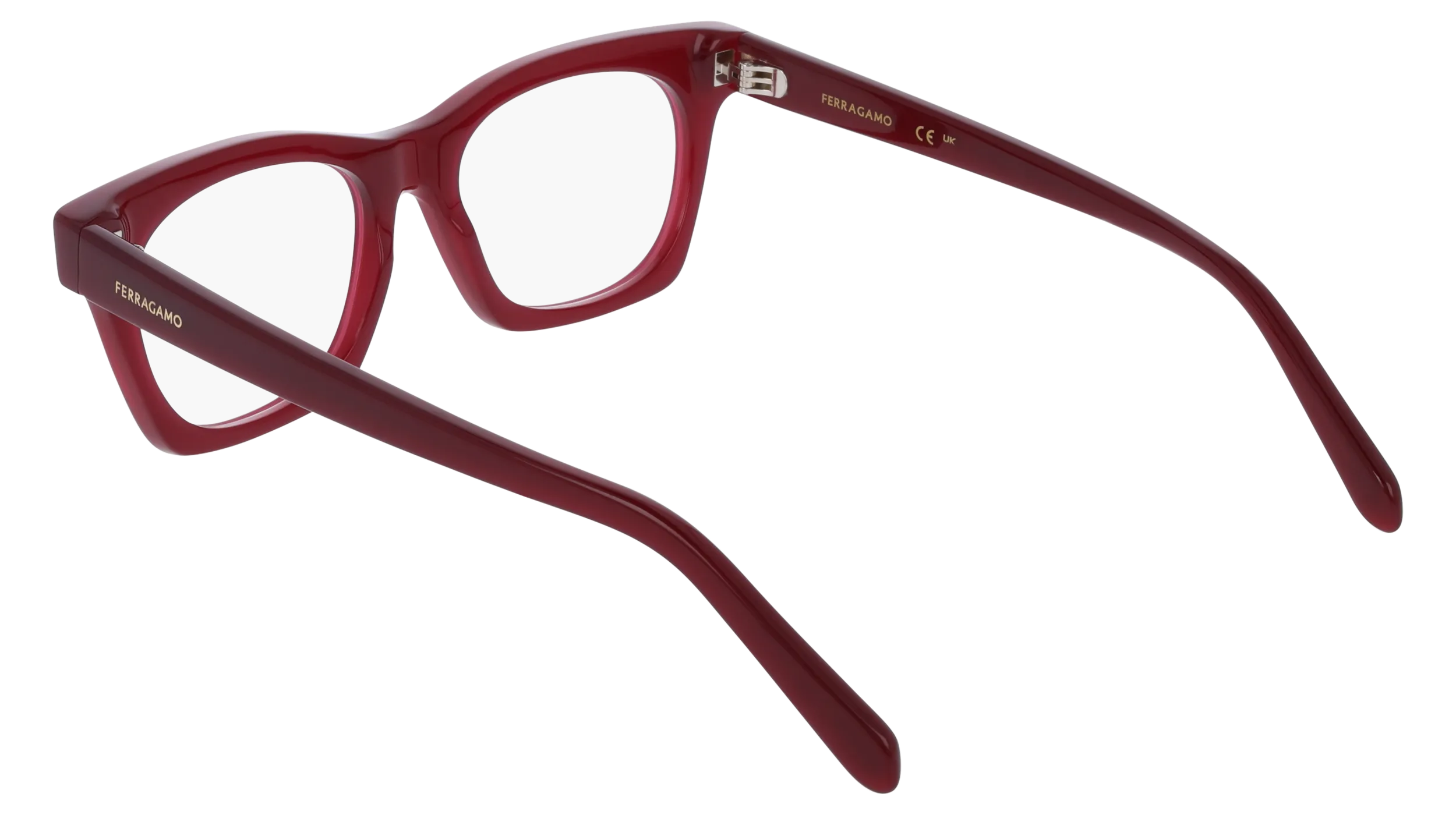 Ferragamo SF3025 653 Montature da vista Acetato Rosso Squadrata Normale - immagine 4
