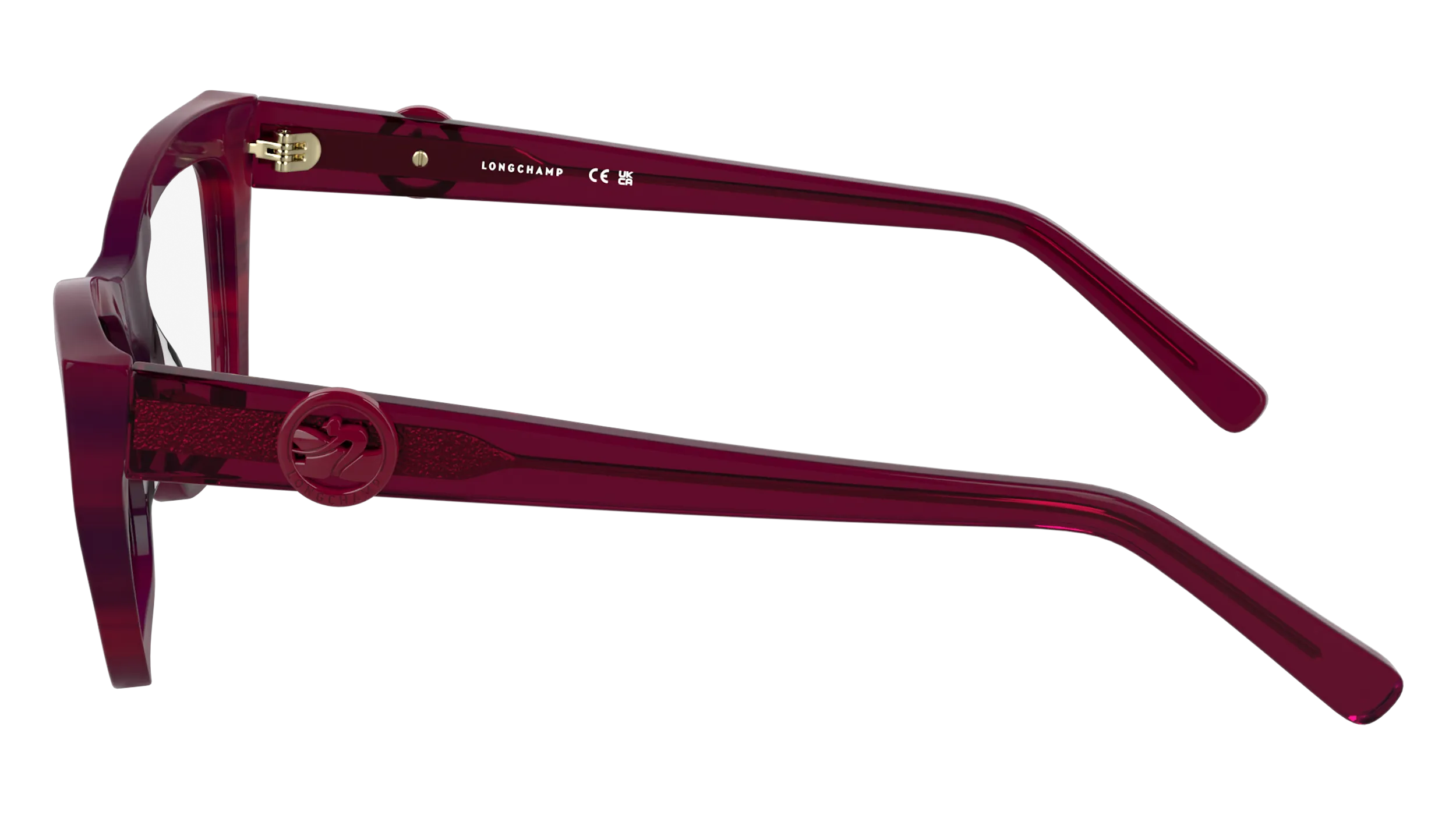 LONGCHAMP LO2762 602 Montature da vista Acetato Rosso Squadrata Normale - immagine 3