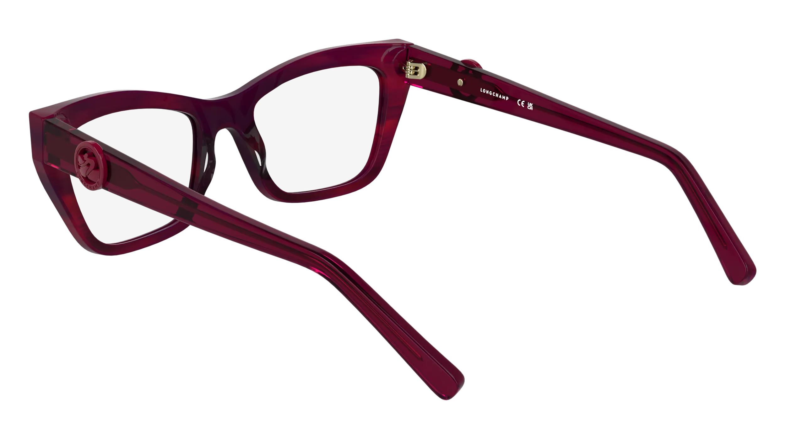 LONGCHAMP LO2762 602 Montature da vista Acetato Rosso Squadrata Normale - immagine 4